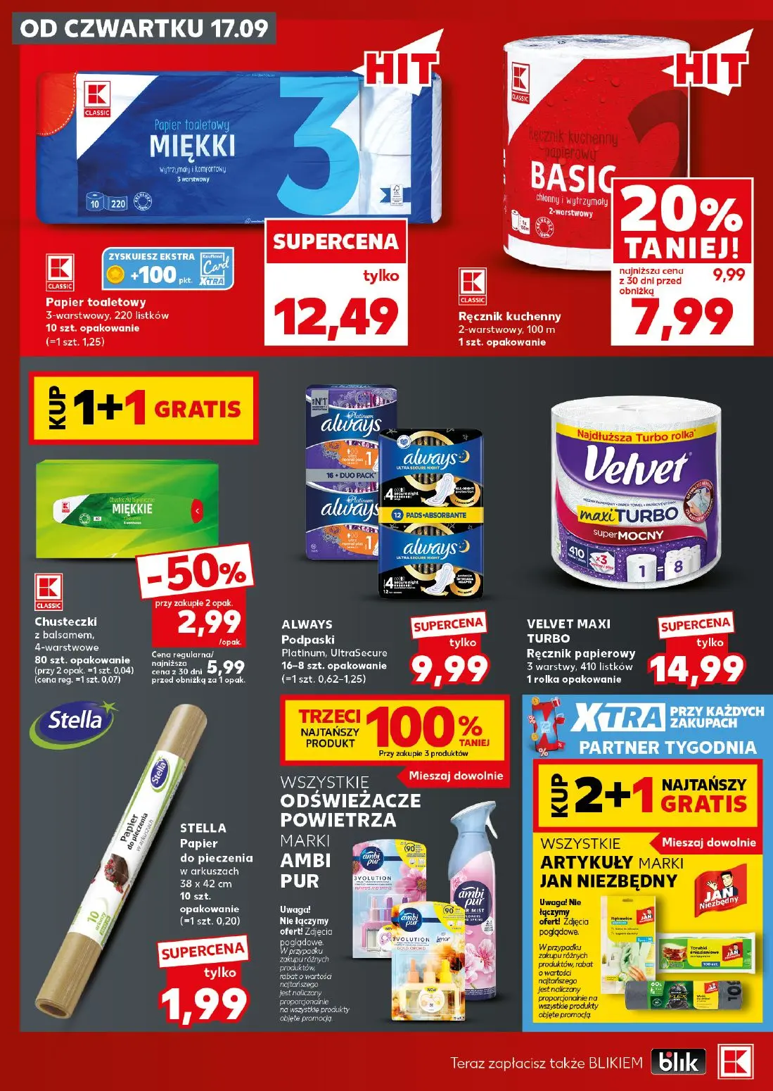 Kaufland gazetka, strona 26 z 28 — Chusteczki z balsamem, Ręcznik kuchenny BASIC, Papier toaletowy MIĘKKI