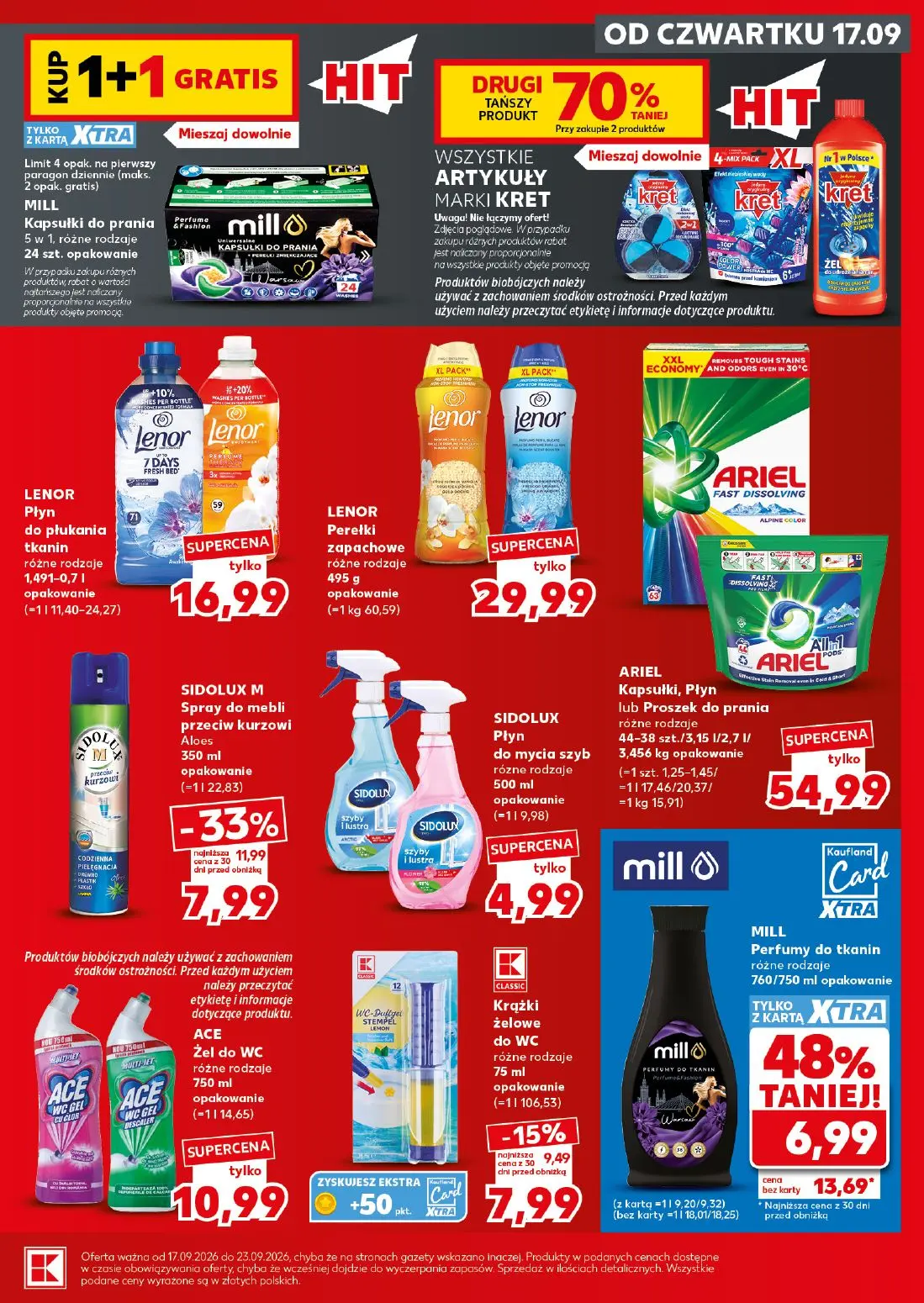 Kaufland gazetka, strona 27 z 28 — MILL Perfumy do tkanin różne rodzaje, SIDOLUX M Spray do mebli przeciw kurzowi Aloes, Krą…