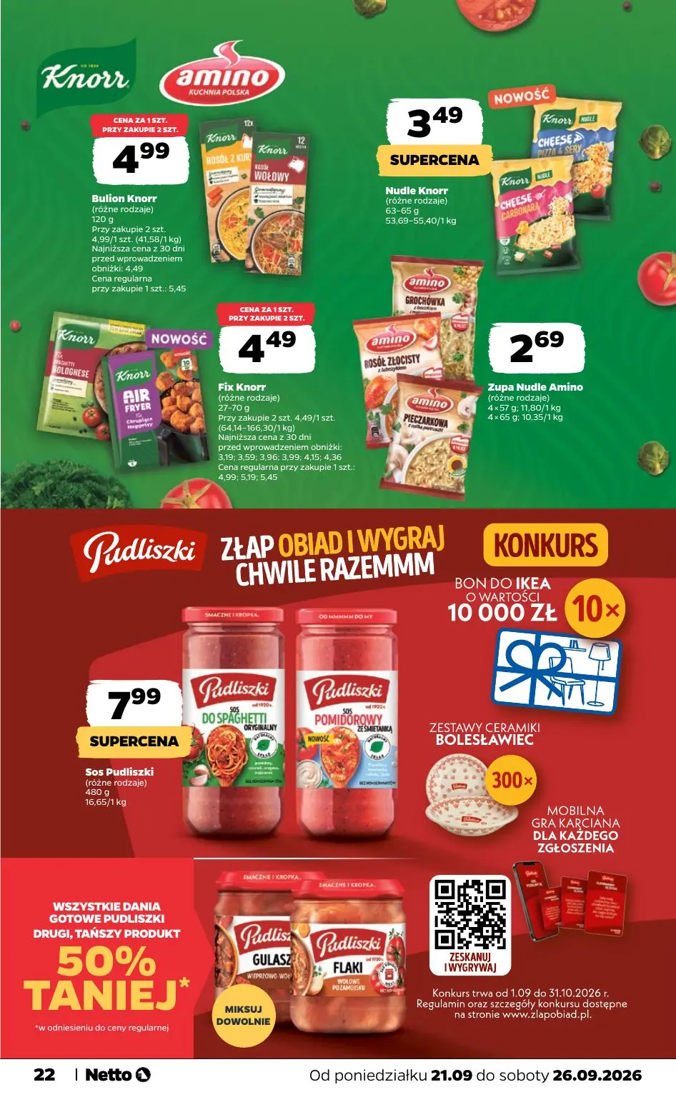 NETTO gazetka, strona 22 z 44 — Fix Knorr, Bulion Knorr, Nudle Knorr