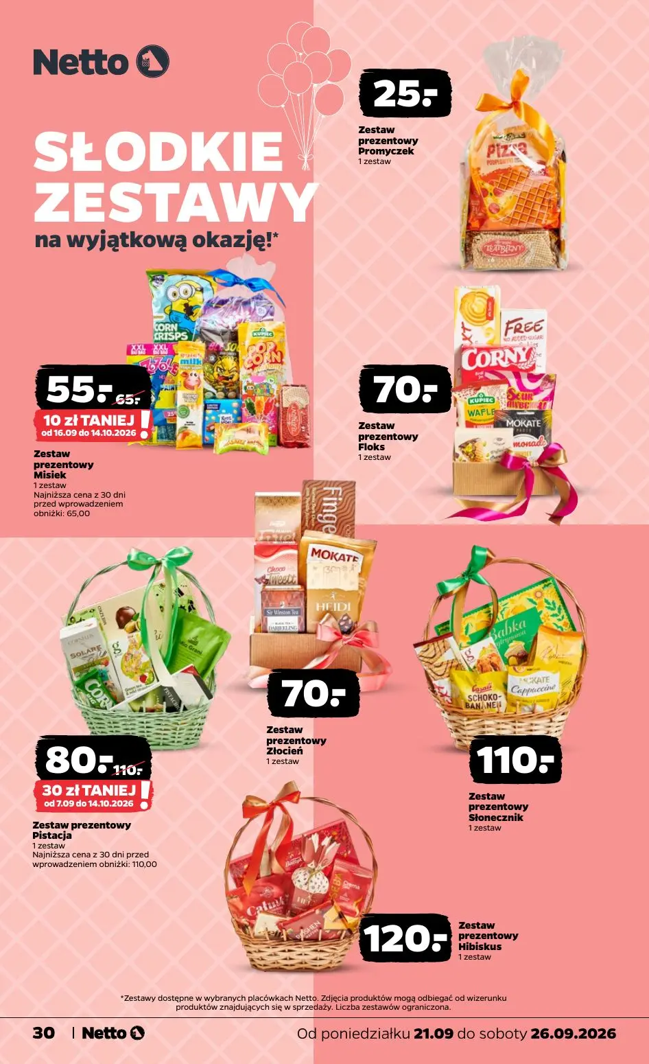 NETTO gazetka, strona 30 z 44 — Zestaw prezentowy Pistacja, Zestaw prezentowy Misiek, Zestaw prezentowy Promyczek