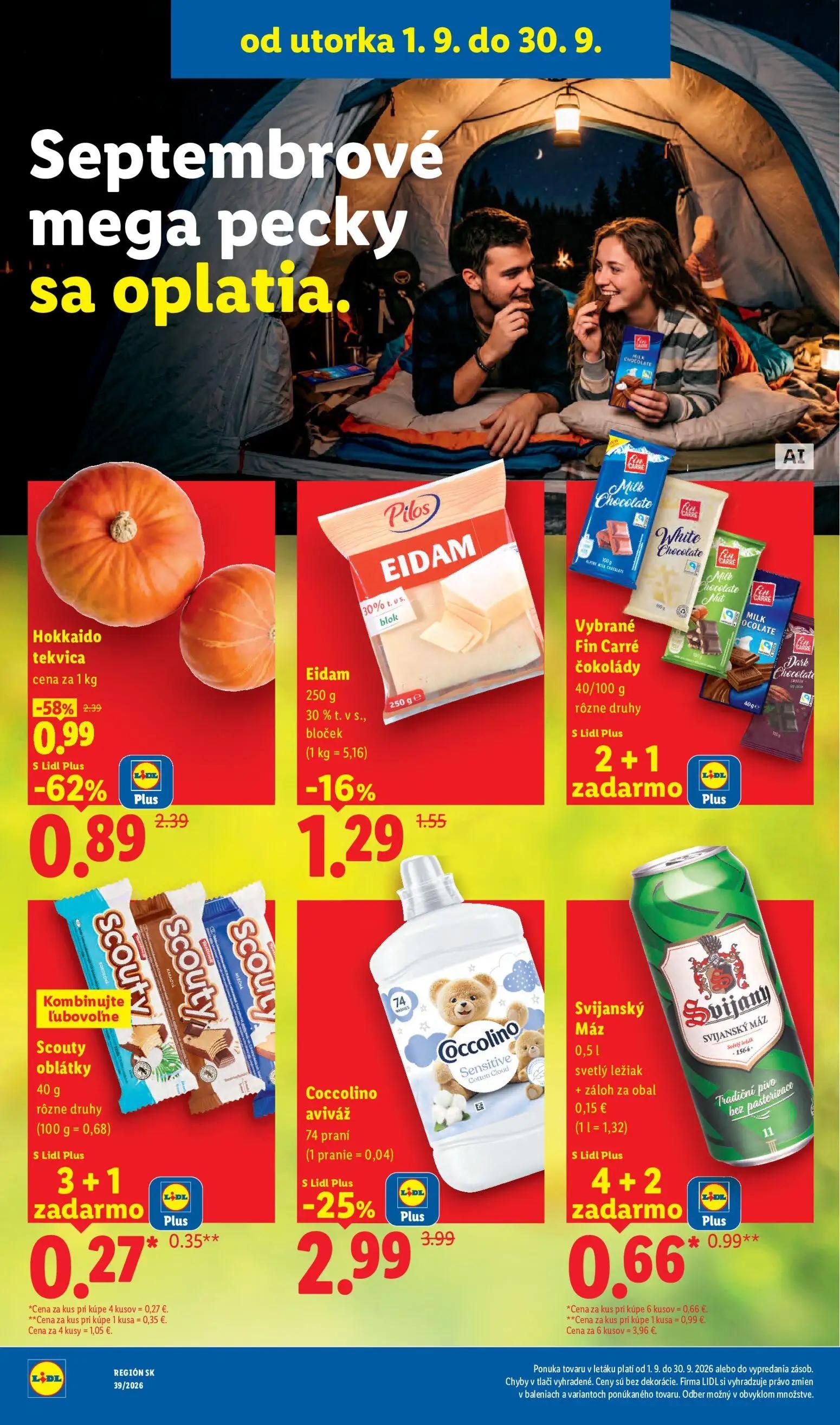 Lidl leták, strana 19 z 102 — Hokkaido tekvica, Coccolino aviváž, Svijanský Máz