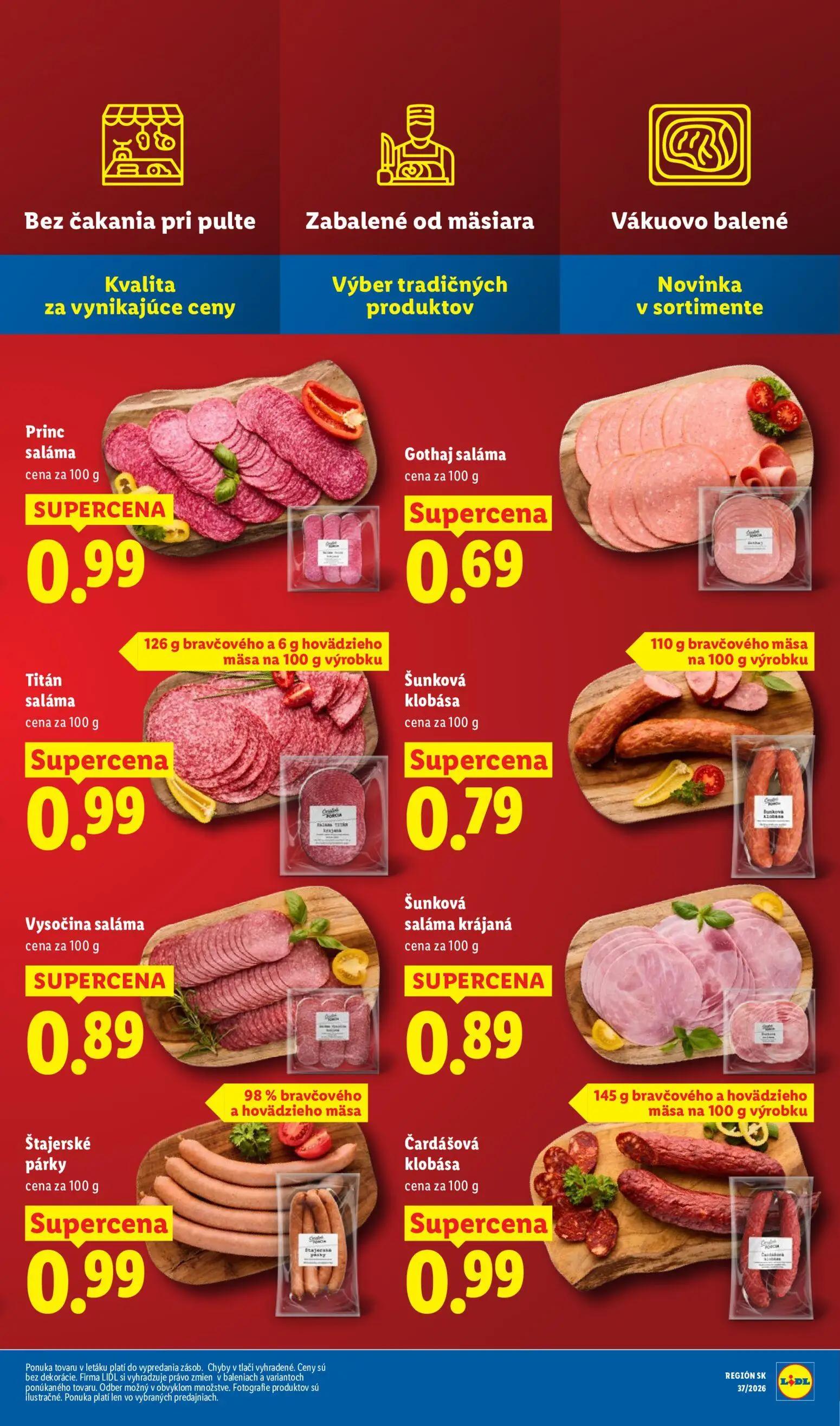 Lidl leták, strana 39 z 102 — Princ saláma, Gothaj saláma, Titán saláma