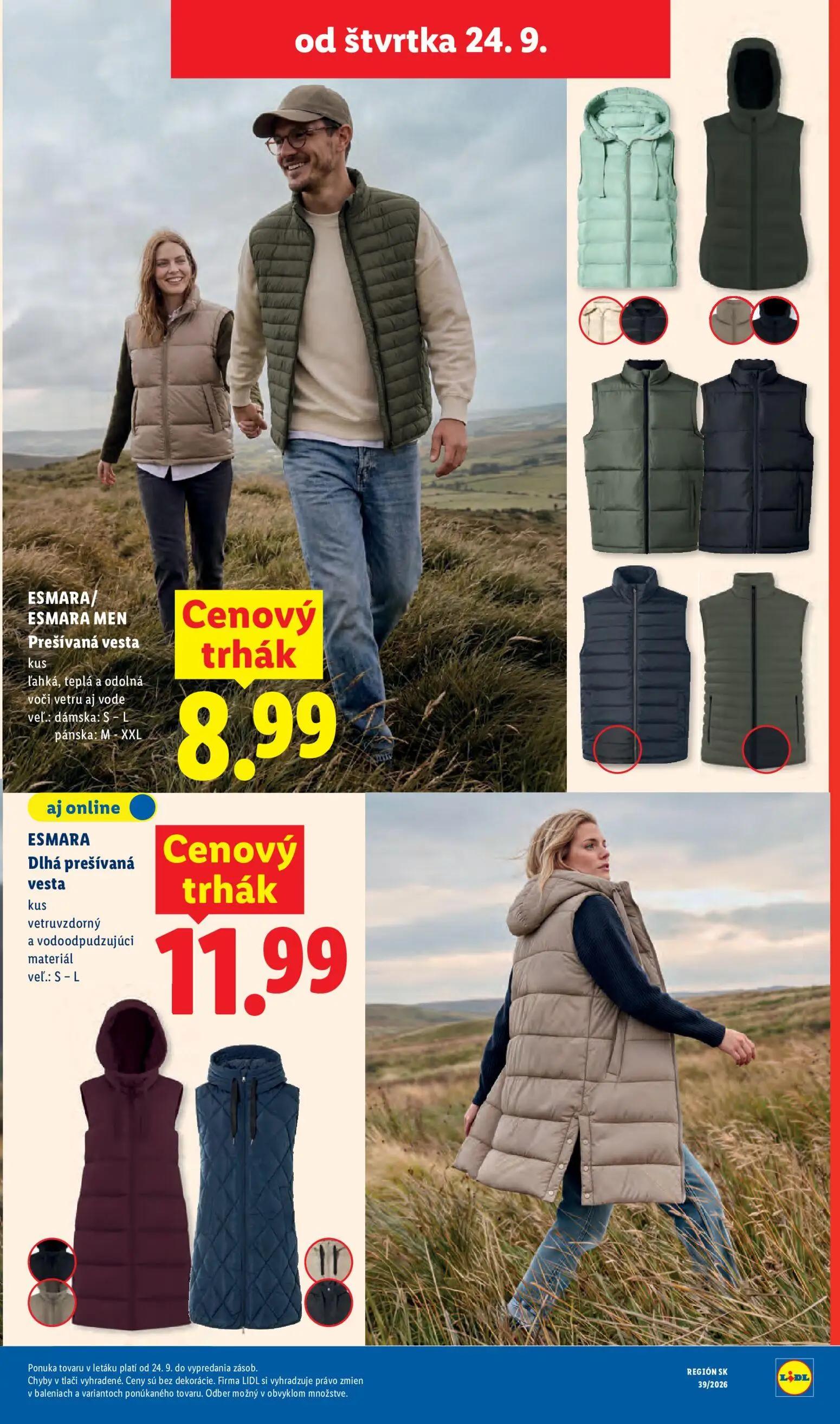 Lidl leták, strana 81 z 102 — ESMARA/ESMARA MEN Prešívaná vesta, ESMARA Dlhá prešívaná vesta