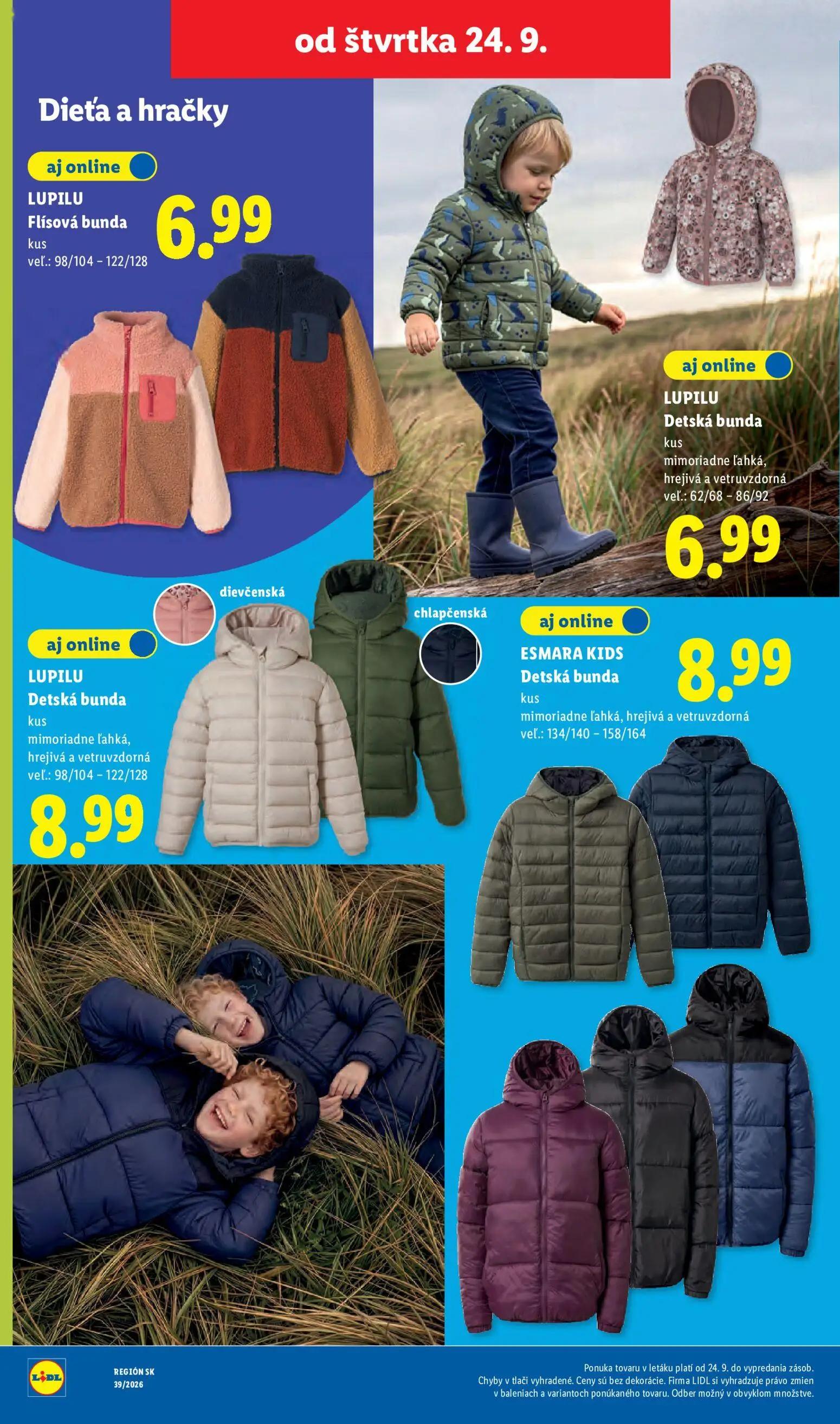 Lidl leták, strana 82 z 102 — LUPILU Flísová bunda, LUPILU Detská bunda, LUPILU Detská bunda
