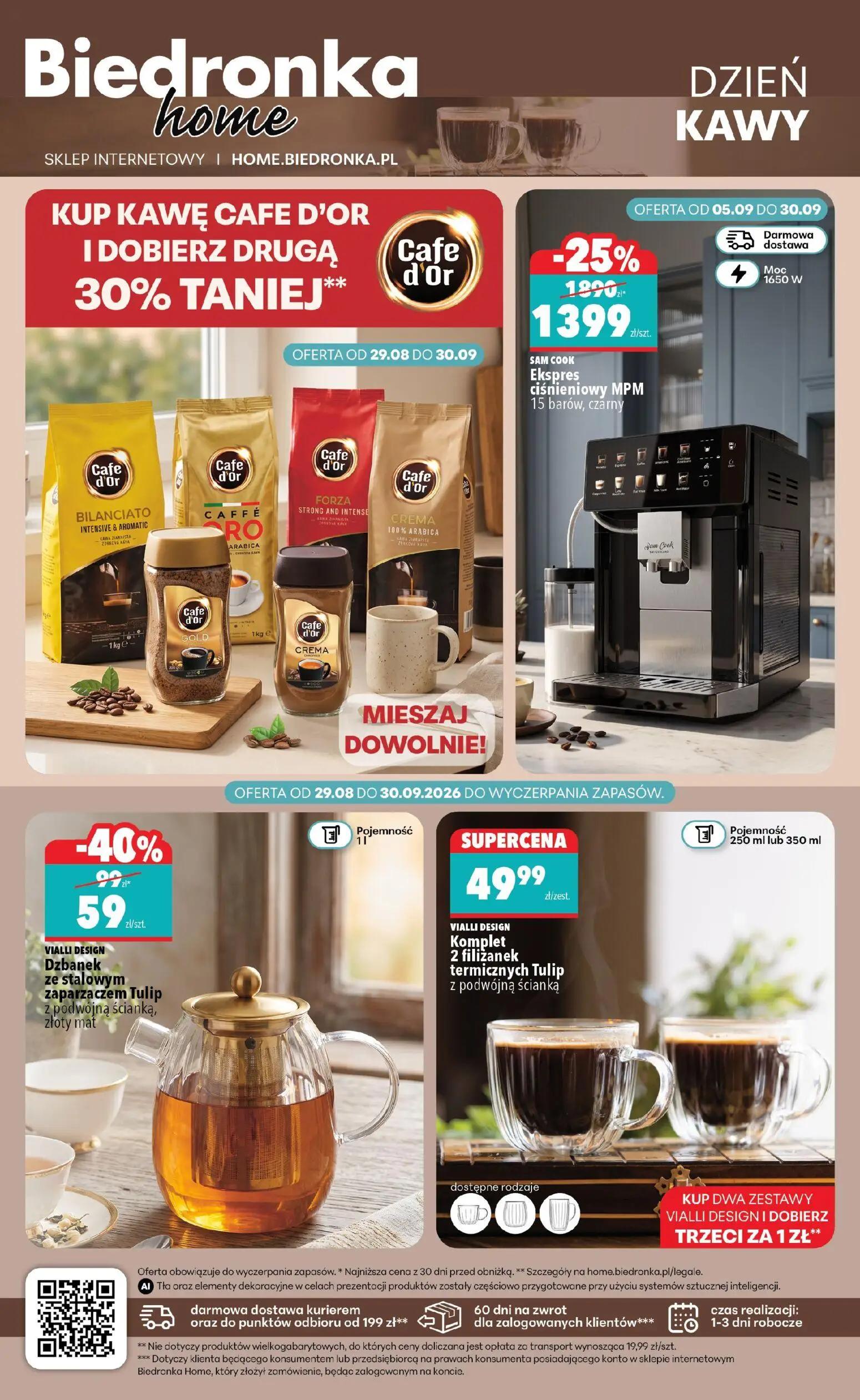 Biedronka gazetka, strona 4 z 6 — SAM COOK Ekspres ciśnieniowy MPM 15 barów, czarny, VIALLI DESIGN Dzbanek ze stalowym zapar…