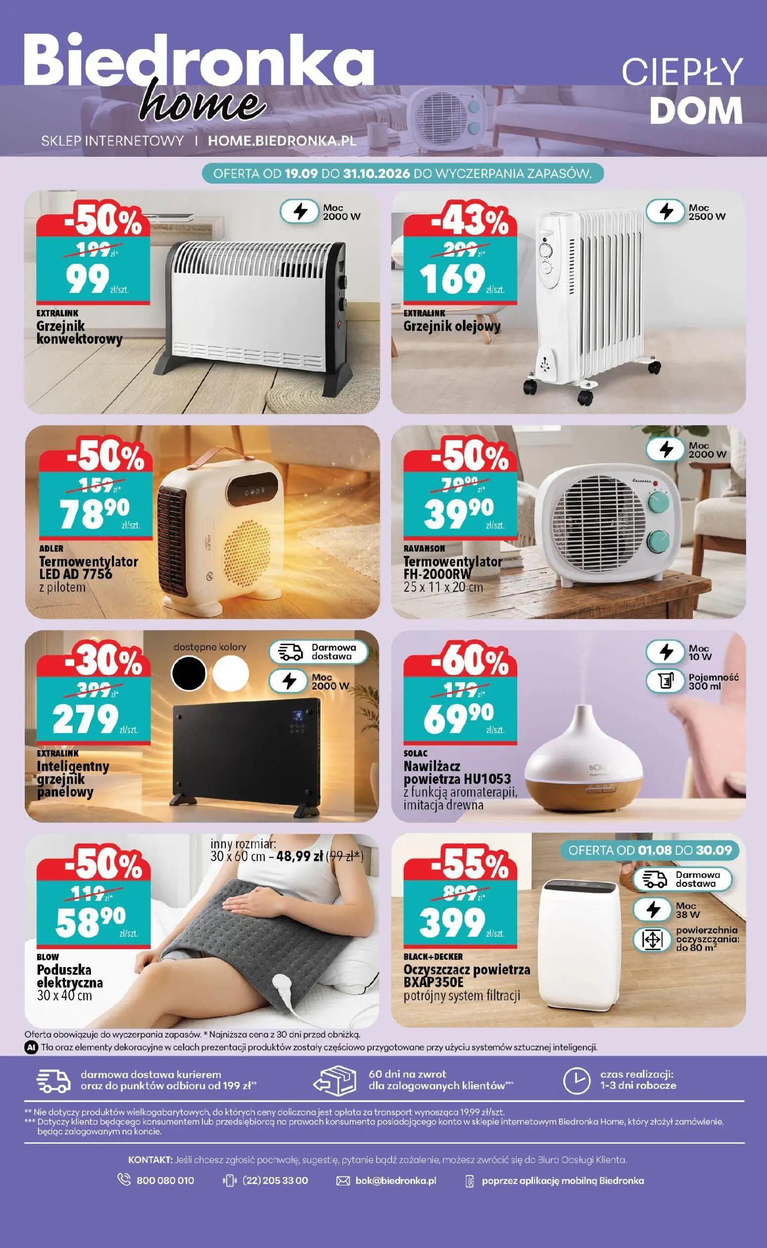 Biedronka gazetka, strona 6 z 6 — BLACK+DECKER Oczyszczacz powietrza BXAP350E potrójny system filtracji, Grzejnik olejowy, E…
