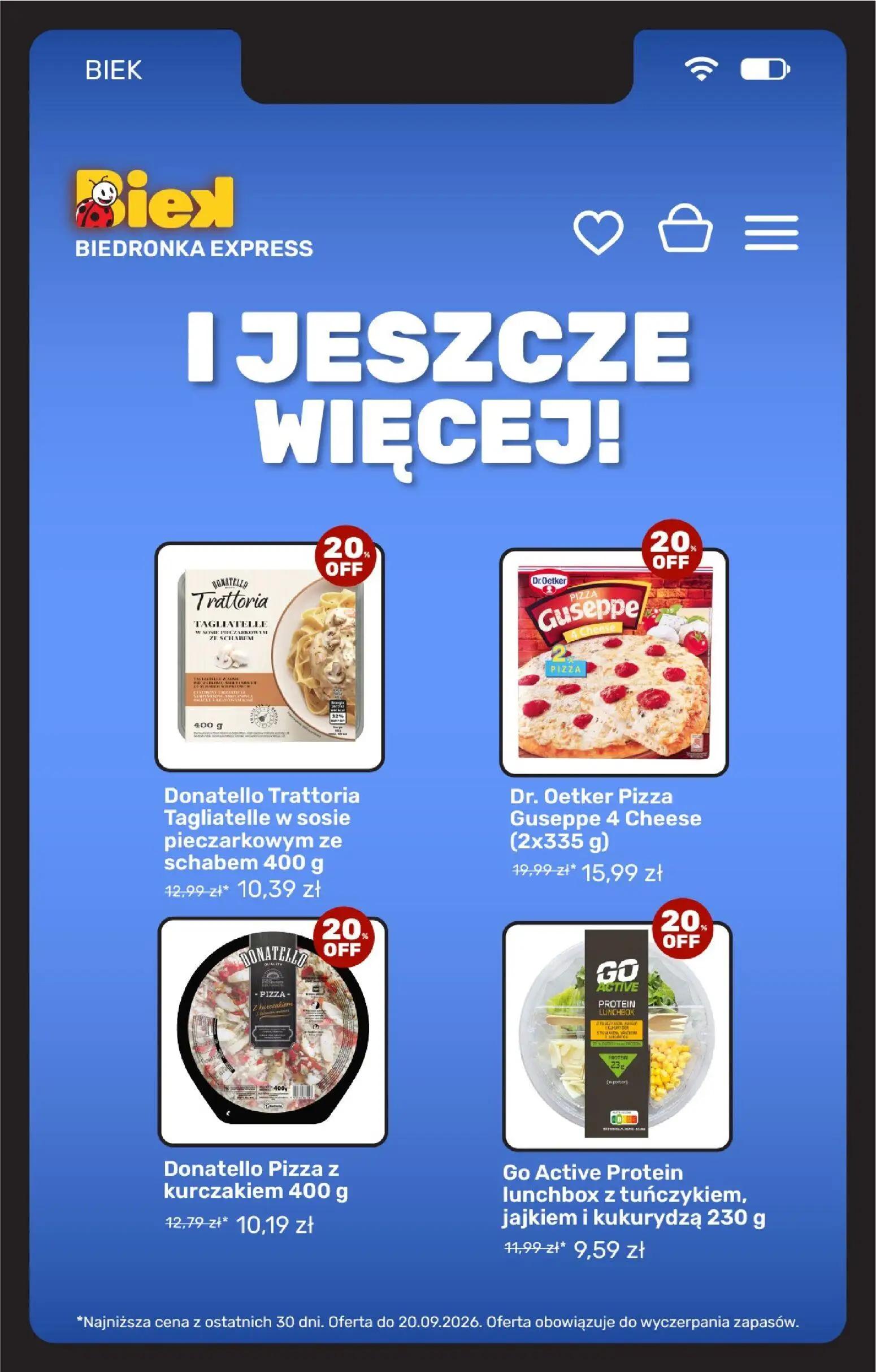 Biedronka gazetka, strona 9 z 25 — Dr. Oetker Pizza Guseppe 4 Cheese, Donatello Trattoria Tagliatelle w sosie pieczarkowym z…