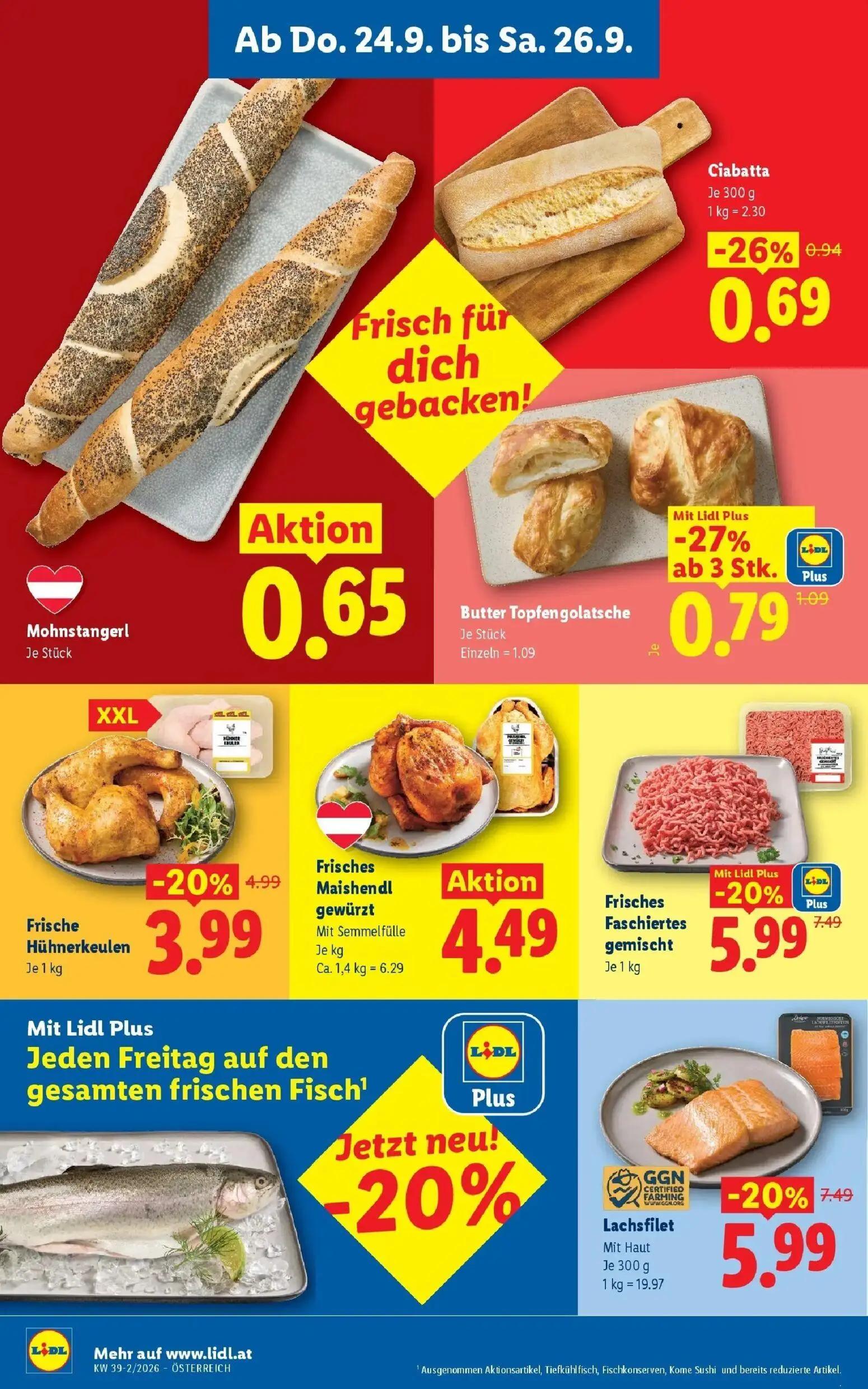 Lidl Prospekt, Seite 6 von 55 — Frisches Faschiertes gemischt, Lachsfilet Mit Haut, Frische Hühnerkeulen