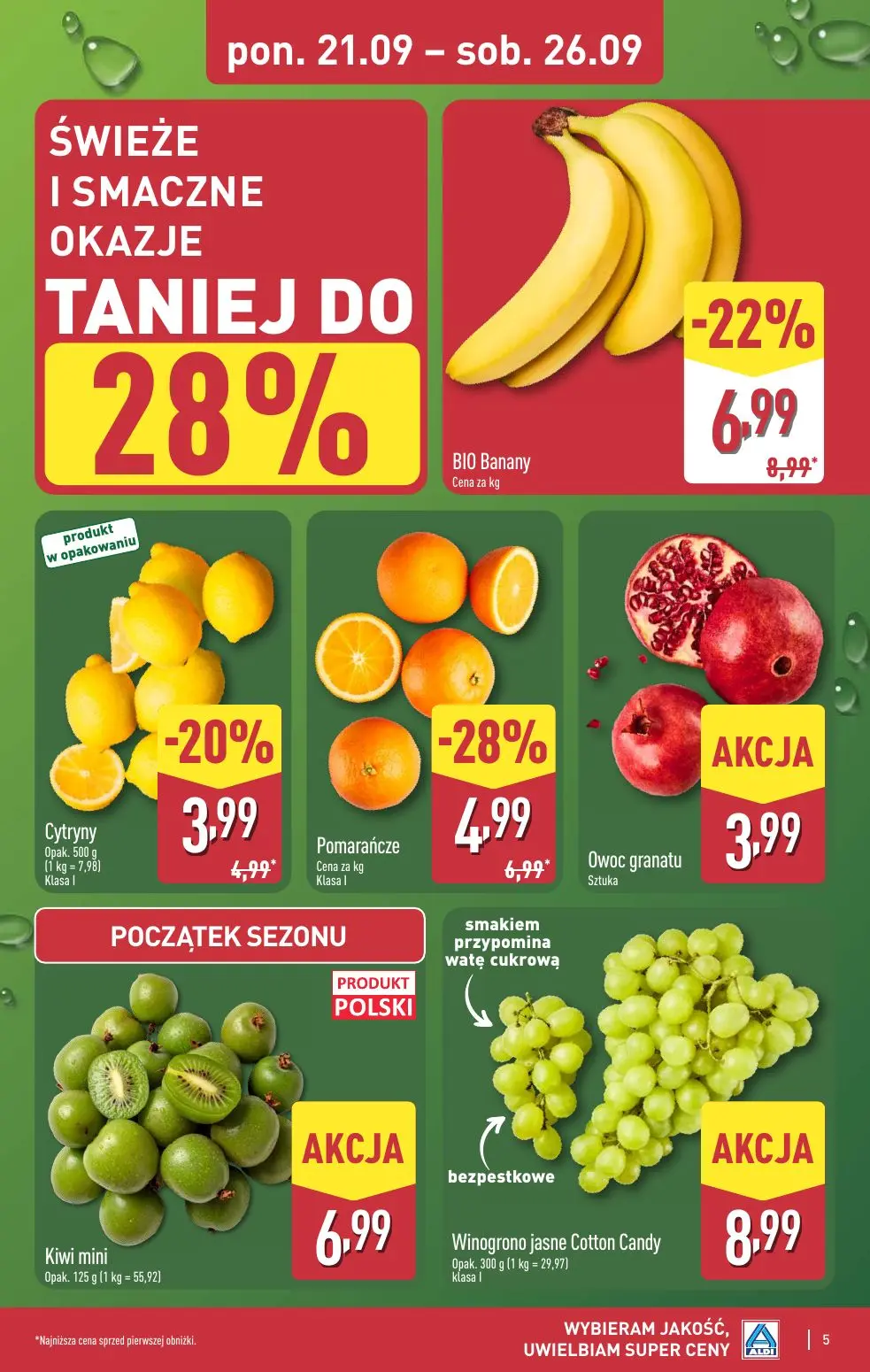 ALDI gazetka, strona 5 z 48 — BIO Banany, Pomarańcze, Cytryny