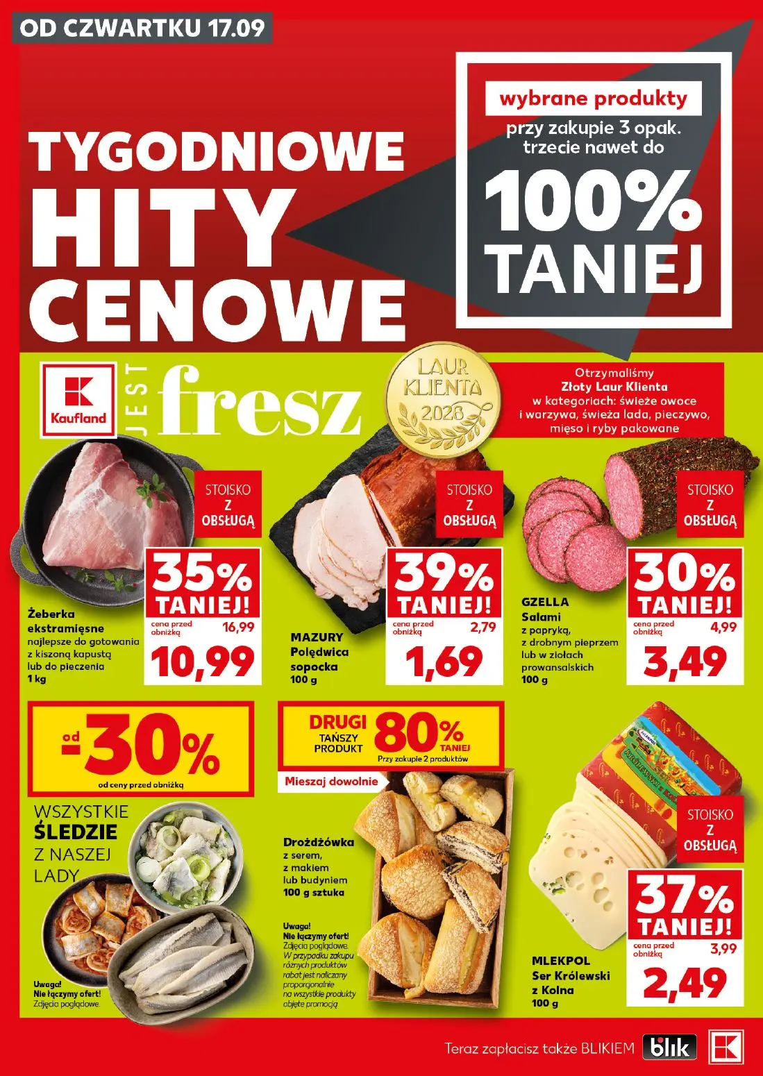 Kaufland gazetka, strona 6 z 30 — Żeberka ekstramięsne najlepsze do gotowania z kiszoną kapustą lub do pieczenia, GZELLA Sal…