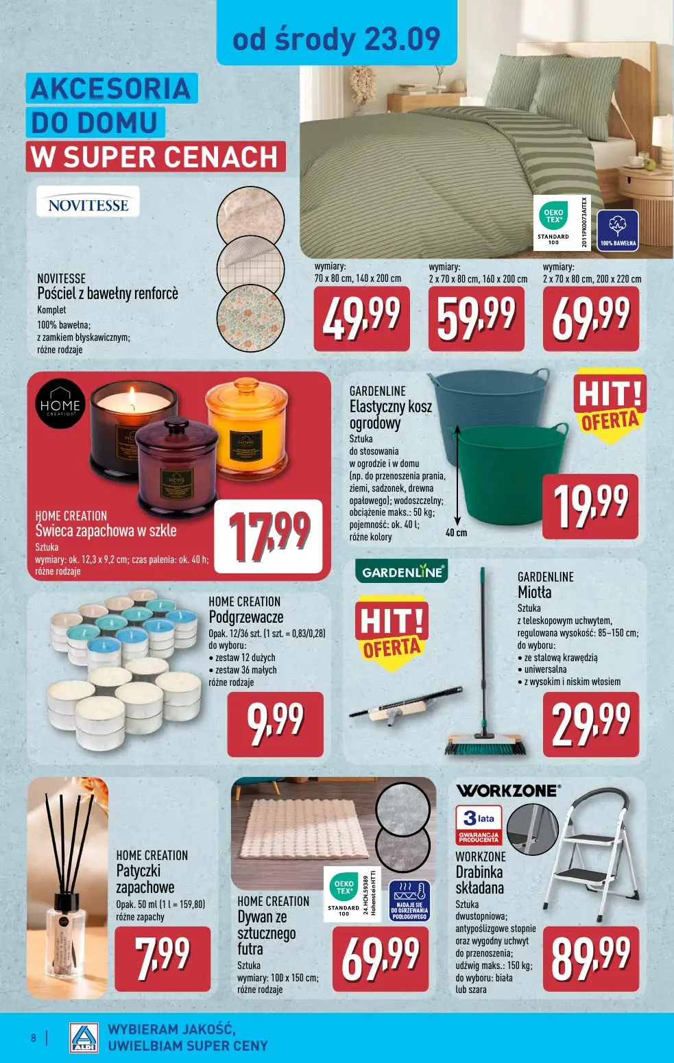 ALDI gazetka, strona 8 z 15 — NOVITESSE Pościel z bawełny renforcè, NOVITESSE Pościel z bawełny renforcè, NOVITESSE Pościel …