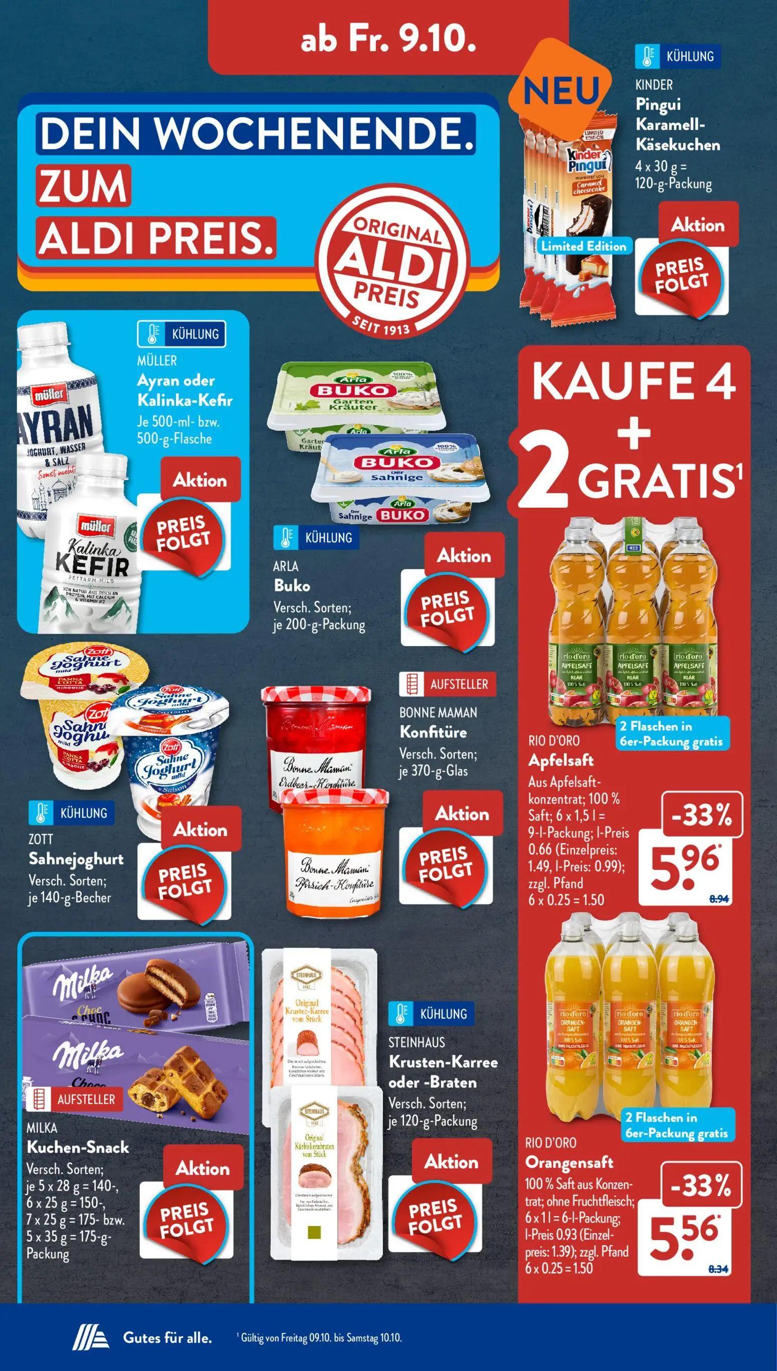 Aldi Süd Prospekt, Seite 12 von 21 — RIO D'ORO Apfelsaft, RIO D'ORO Orangensaft