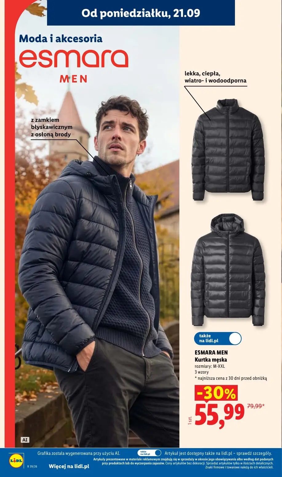 Lidl gazetka, strona 30 z 99 — ESMARA MEN Kurtka męska
