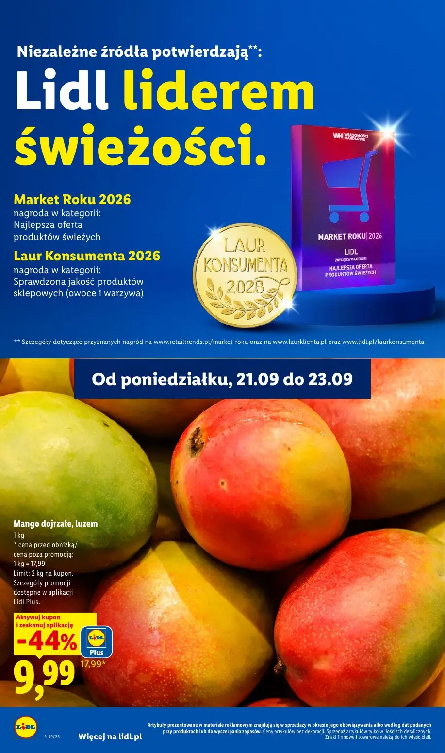 Lidl gazetka, strona 32 z 99 — Mango dojrzałe, luzem
