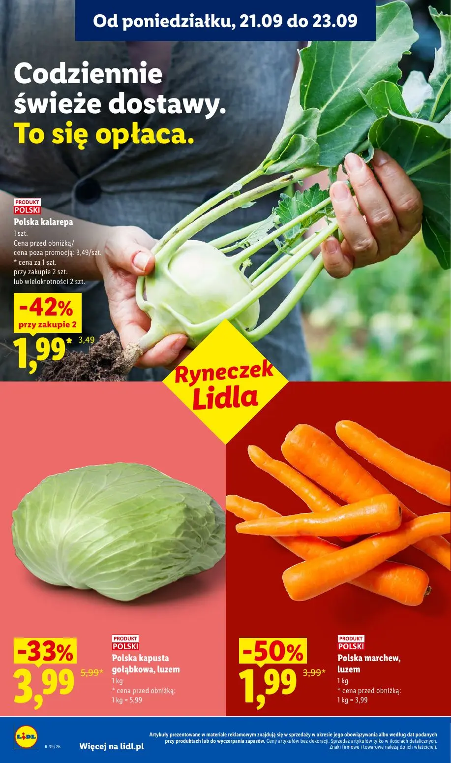 Lidl gazetka, strona 34 z 99 — Polska kapusta gołąbkowa, luzem, Polska marchew, luzem, Polska kalarepa