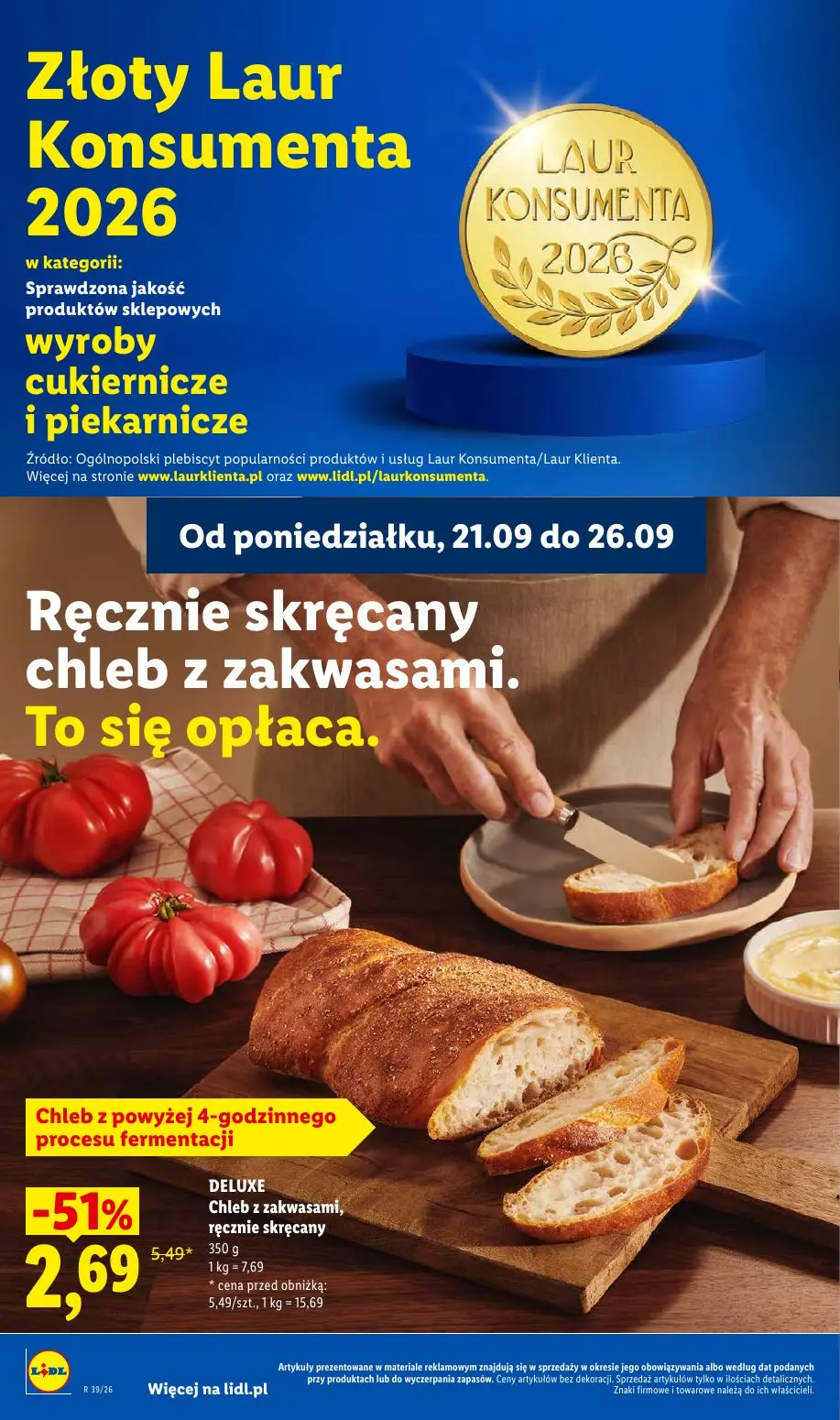 Lidl gazetka, strona 48 z 99 — Chleb z zakwasami, ręcznie skręcany