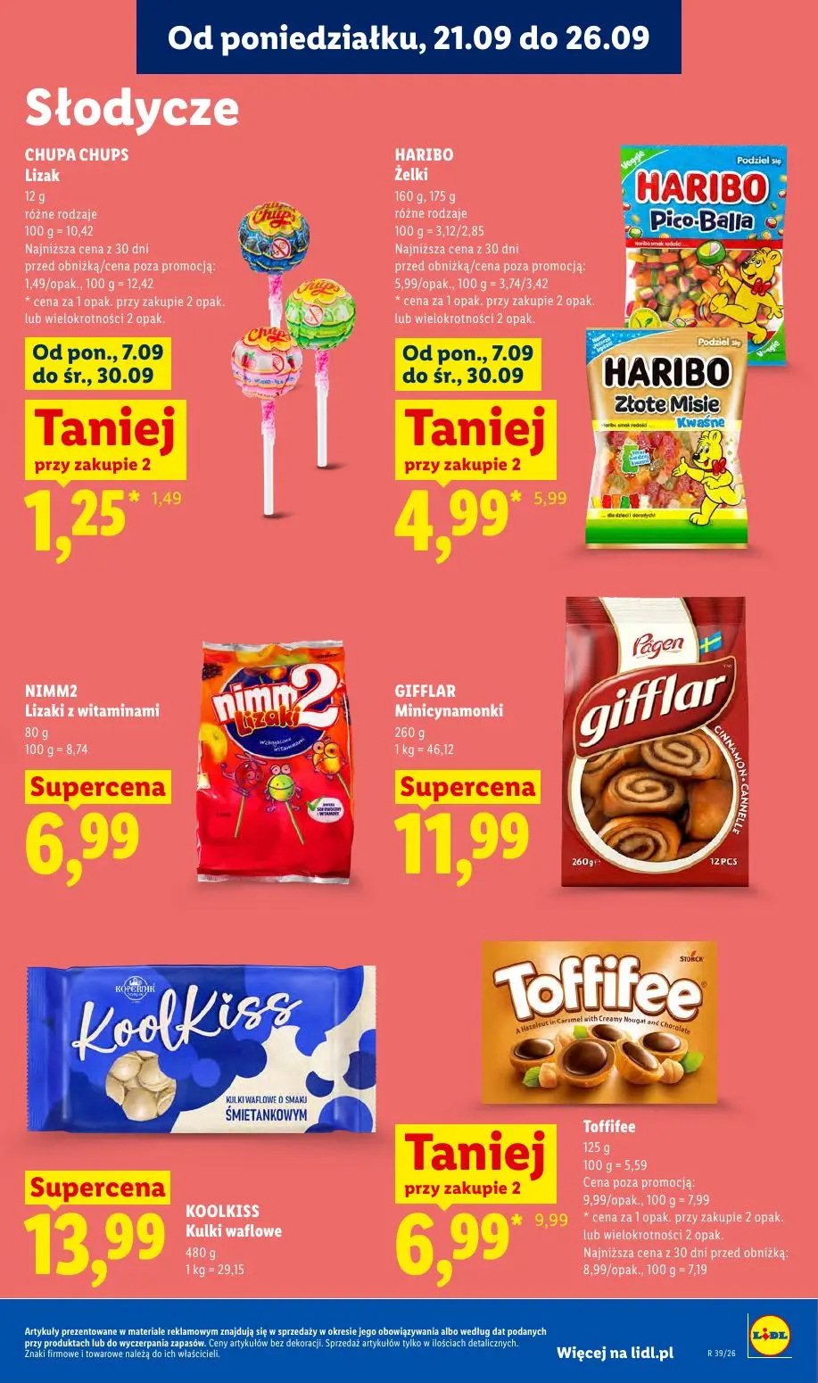 Lidl gazetka, strona 71 z 99 — Toffifee, HARIBO Żelki, CHUPA CHUPS Lizak
