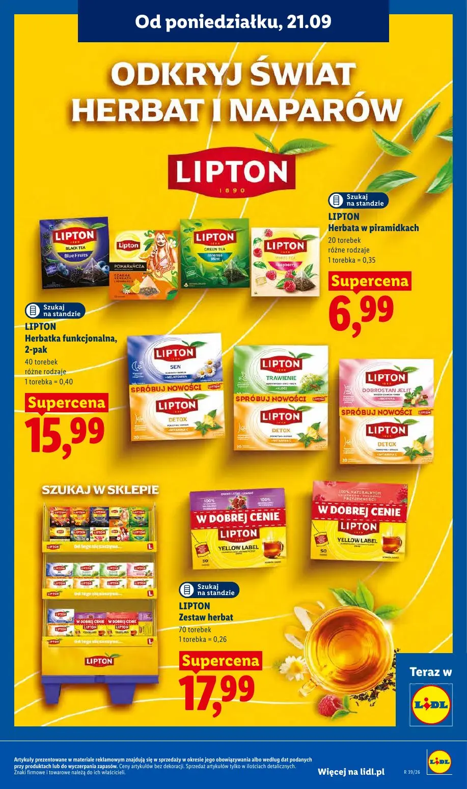 Lidl gazetka, strona 73 z 99 — LIPTON Herbata w piramidkach, LIPTON Herbatka funkcjonalna, 2-pak, LIPTON Zestaw herbat