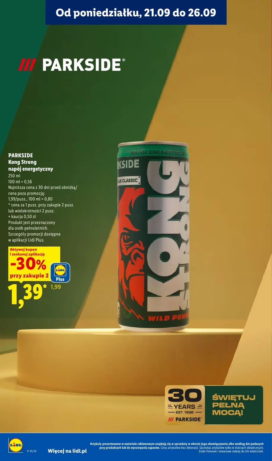 Lidl gazetka, strona 82 z 99 — Kong Strong napój energetyczny