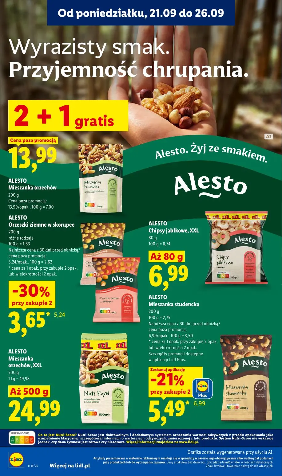 Lidl gazetka, strona 84 z 99 — ALESTO Orzeszki ziemne w skorupce, ALESTO Mieszanka studencka, ALESTO Mieszanka orzechów