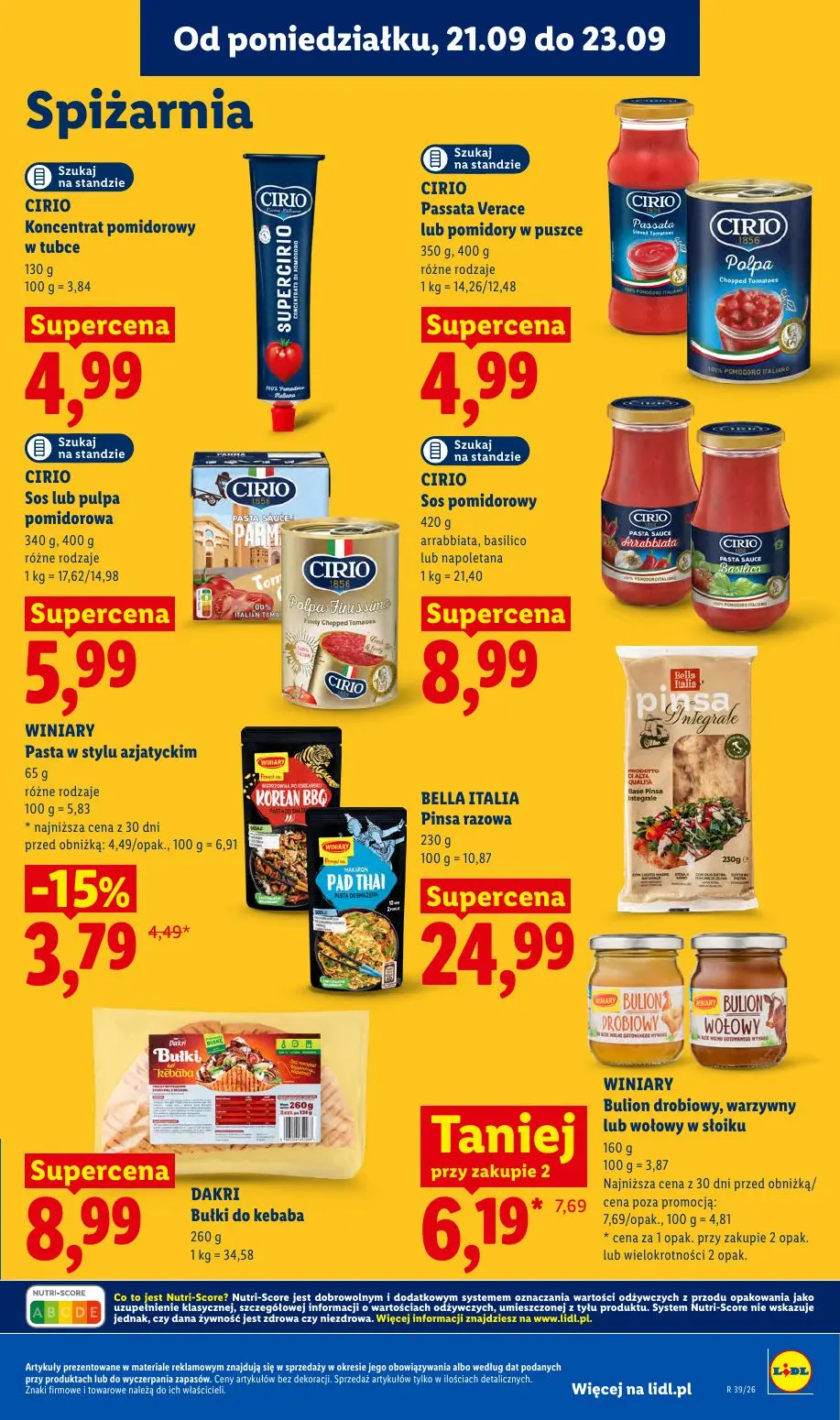 Lidl gazetka, strona 87 z 99 — WINIARY Bulion drobiowy, warzywny lub wołowy w słoiku, WINIARY Pasta w stylu azjatyckim, CIRI…