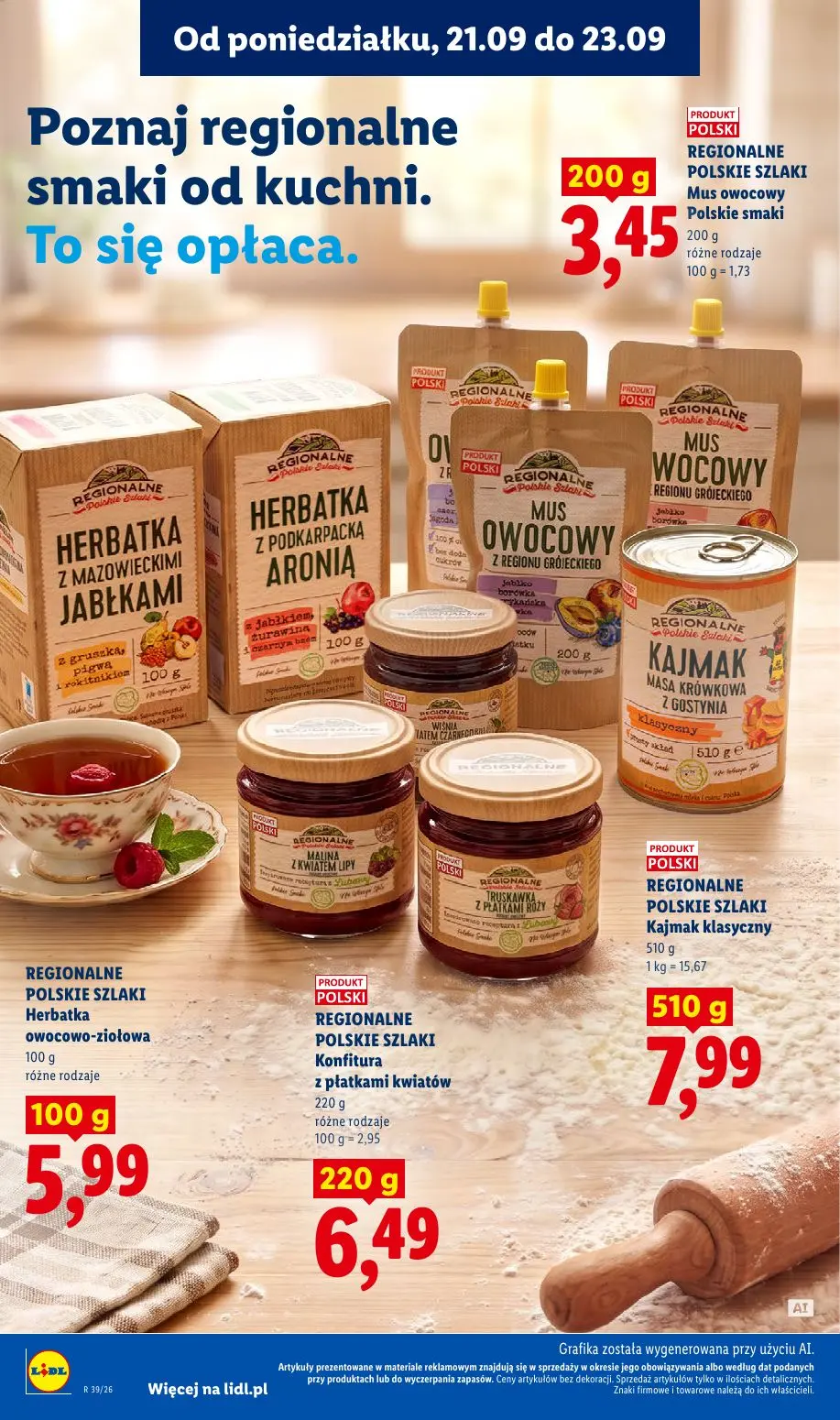 Lidl gazetka, strona 90 z 99 — REGIONALNE POLSKIE SZLAKI Mus owocowy Polskie smaki, REGIONALNE POLSKIE SZLAKI Kajmak klasycz…