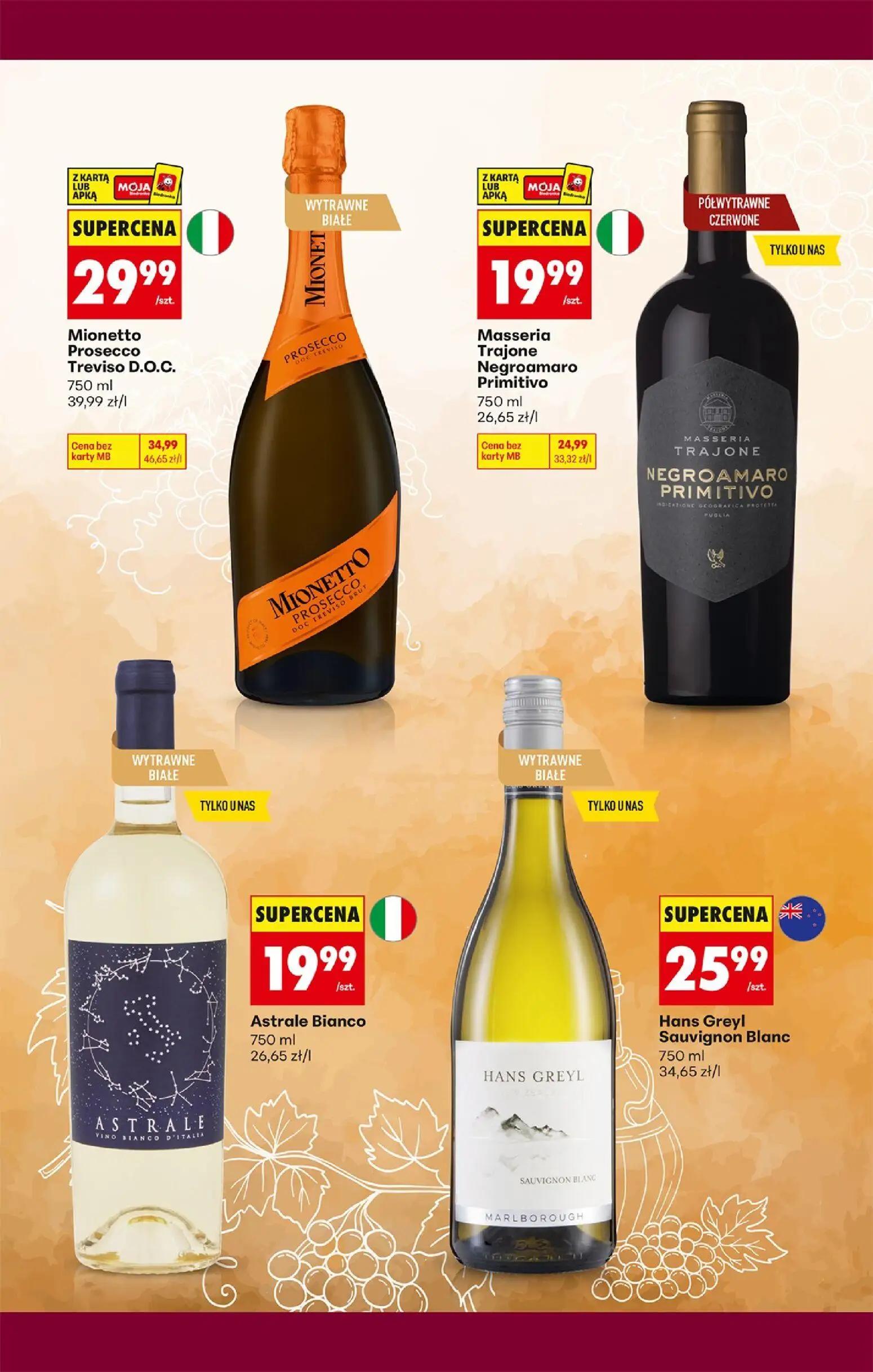 Biedronka gazetka, strona 2 z 38 — Mionetto Prosecco Treviso D.O.C., Masseria Trajone Negroamaro Primitivo, Mionetto Prosecc…