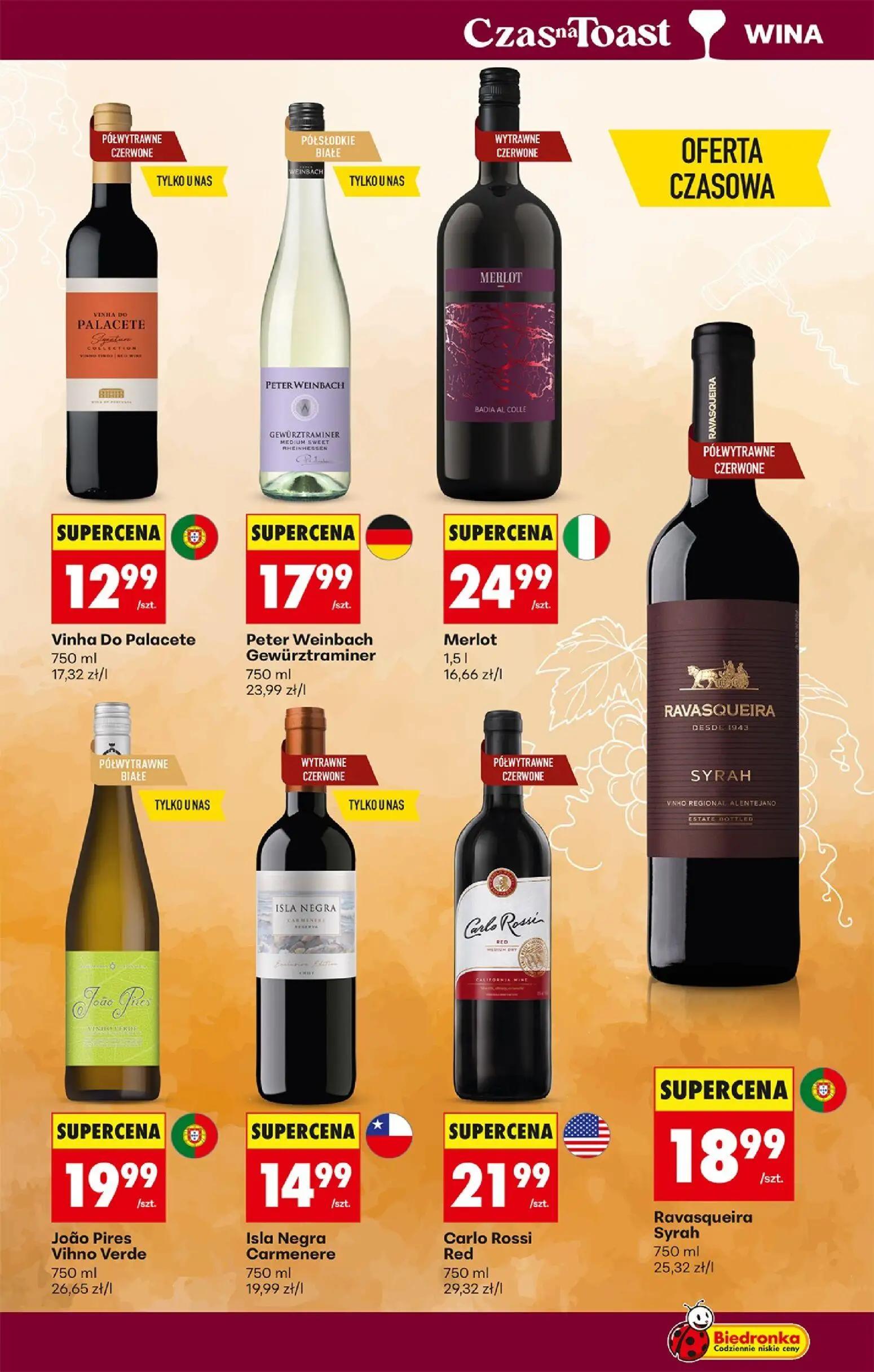 Biedronka gazetka, strona 3 z 38 — Vinha Do Palacete, Peter Weinbach Gewürztraminer, Merlot
