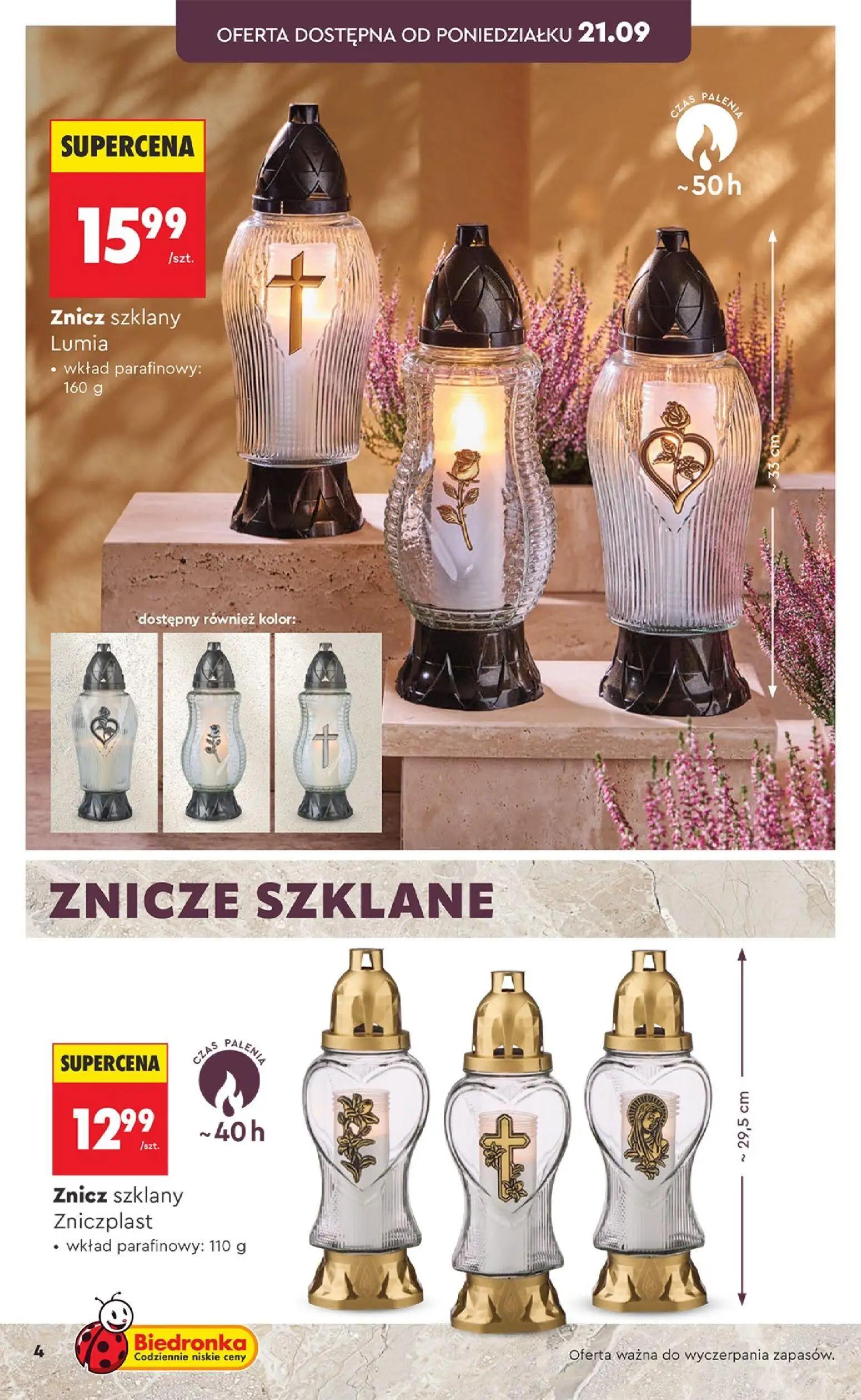Biedronka gazetka, strona 4 z 16 — Znicz szklany Lumia, Znicz szklany Zniczplast