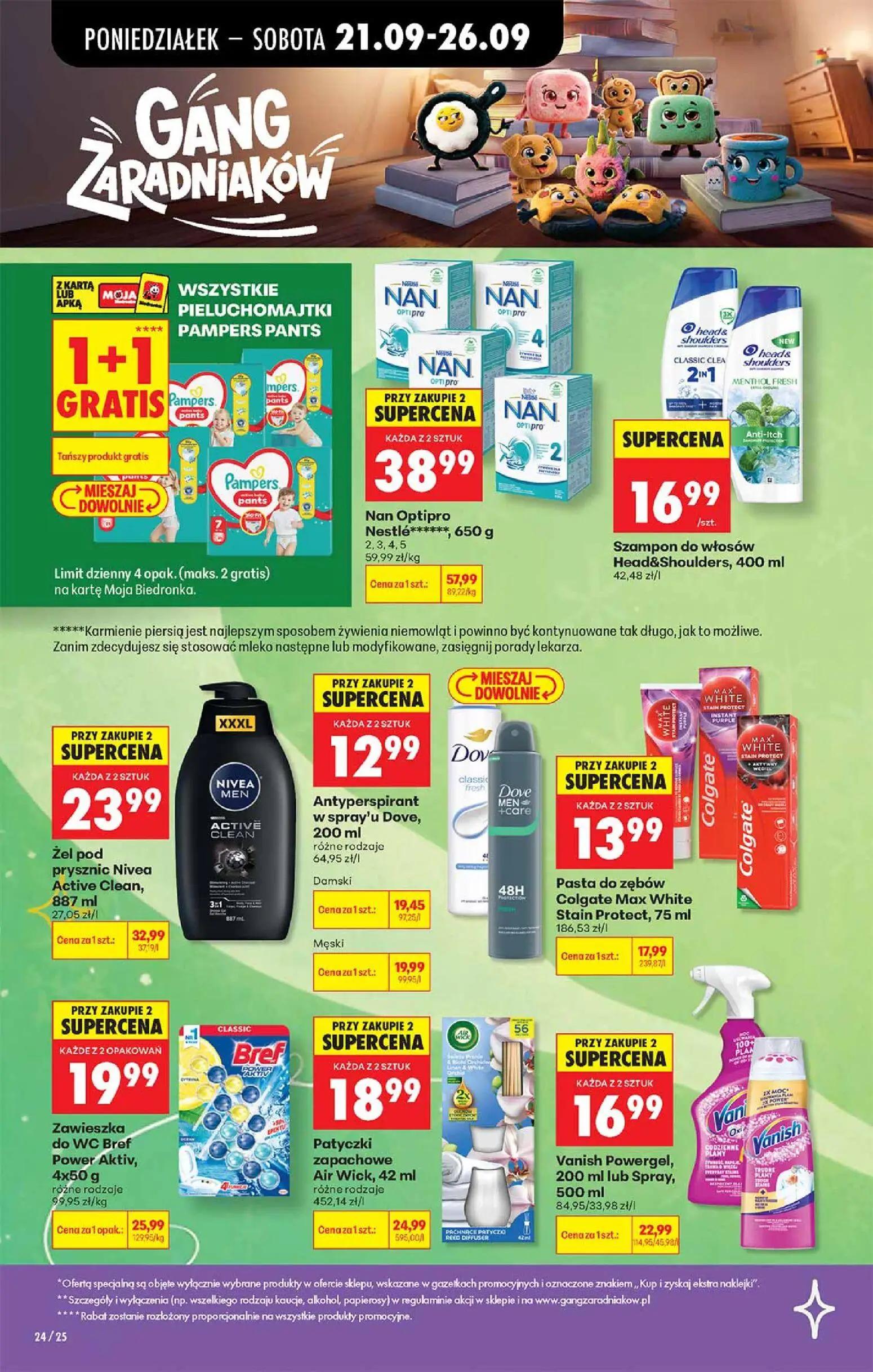 Biedronka gazetka, strona 6 z 11 — Nan Optipro Nestlé, Żel pod prysznic Nivea Active Clean, Antyperspirant w spray'u Dove Da…