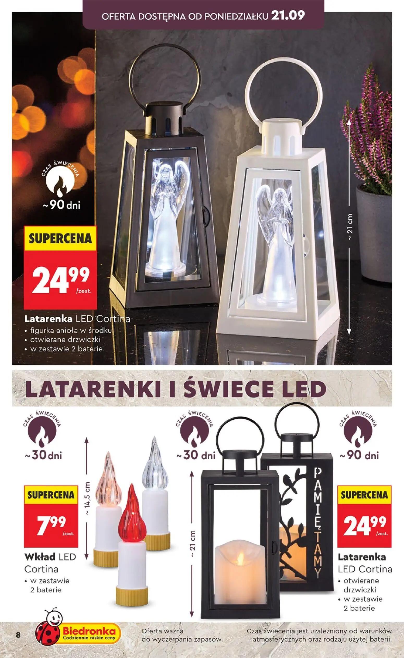Biedronka gazetka, strona 8 z 16 — Latarenka LED Cortina, Wkład LED Cortina, Latarenka LED Cortina
