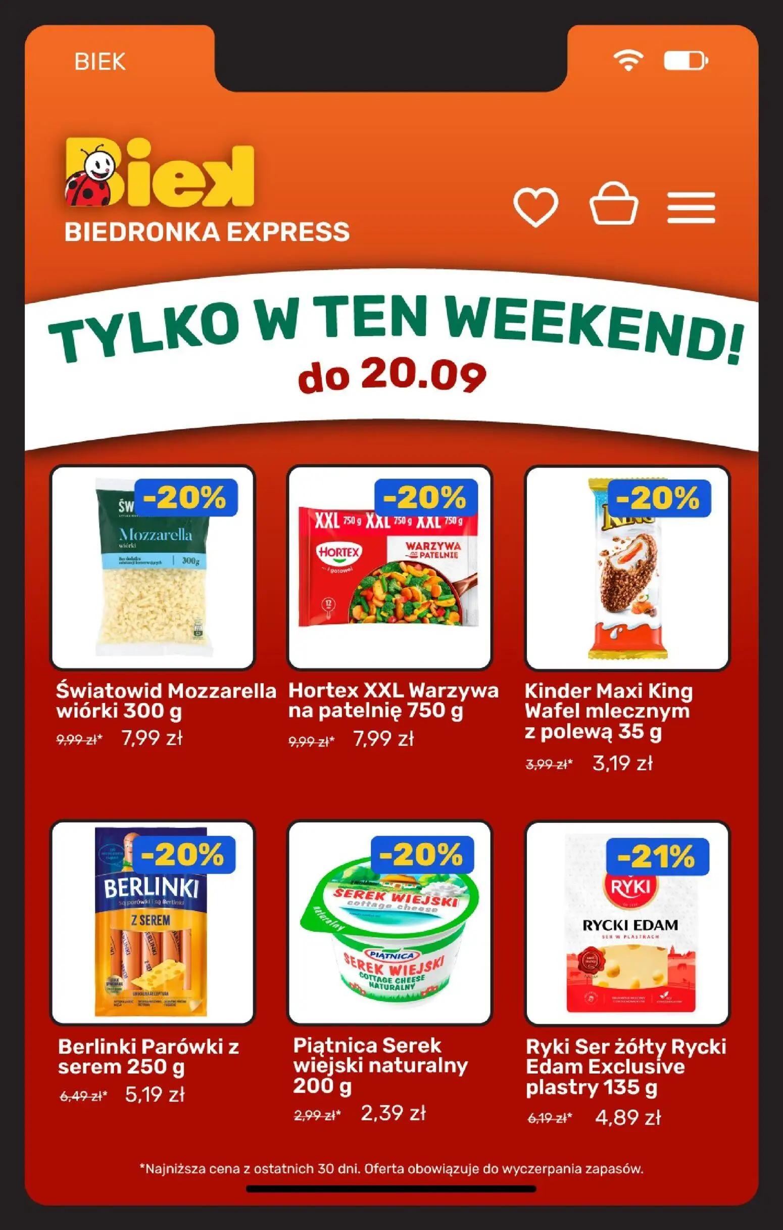 Biedronka gazetka, strona 10 z 31 — Światowid Mozzarella wiórki, Hortex XXL Warzywa na patelnię, Berlinki Parówki z serem