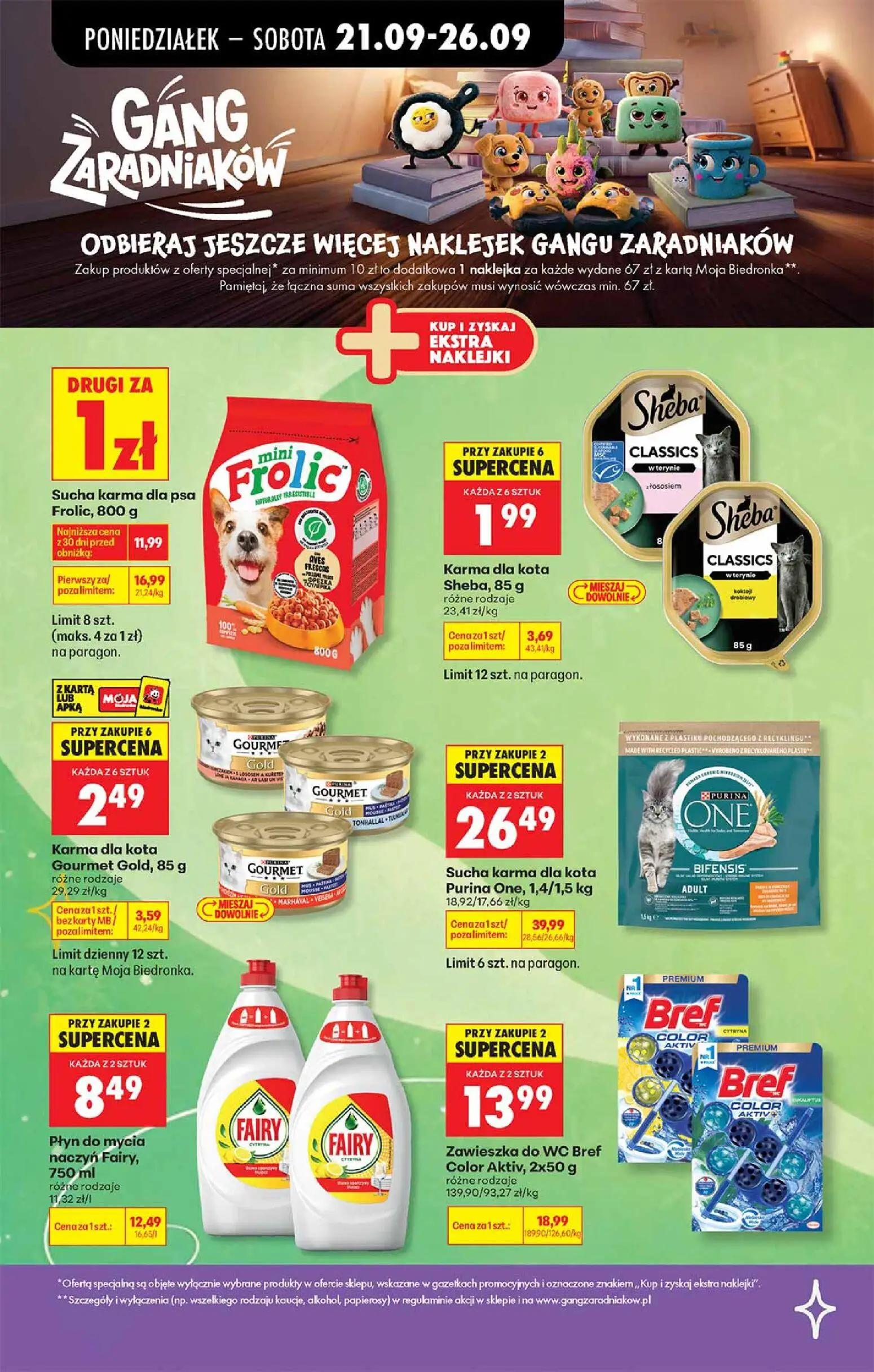 Biedronka gazetka, strona 11 z 11 — Sucha karma dla psa Frolic, 800 g, Karma dla kota Sheba, 85 g, Karma dla kota Gourmet Go…