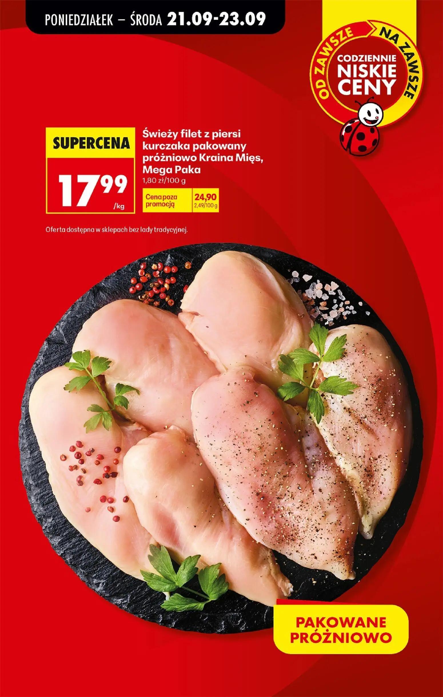 Biedronka gazetka, strona 4 z 101 — Świeży filet z piersi kurczaka pakowany próżniowo Kraina Mięs, Mega Paka