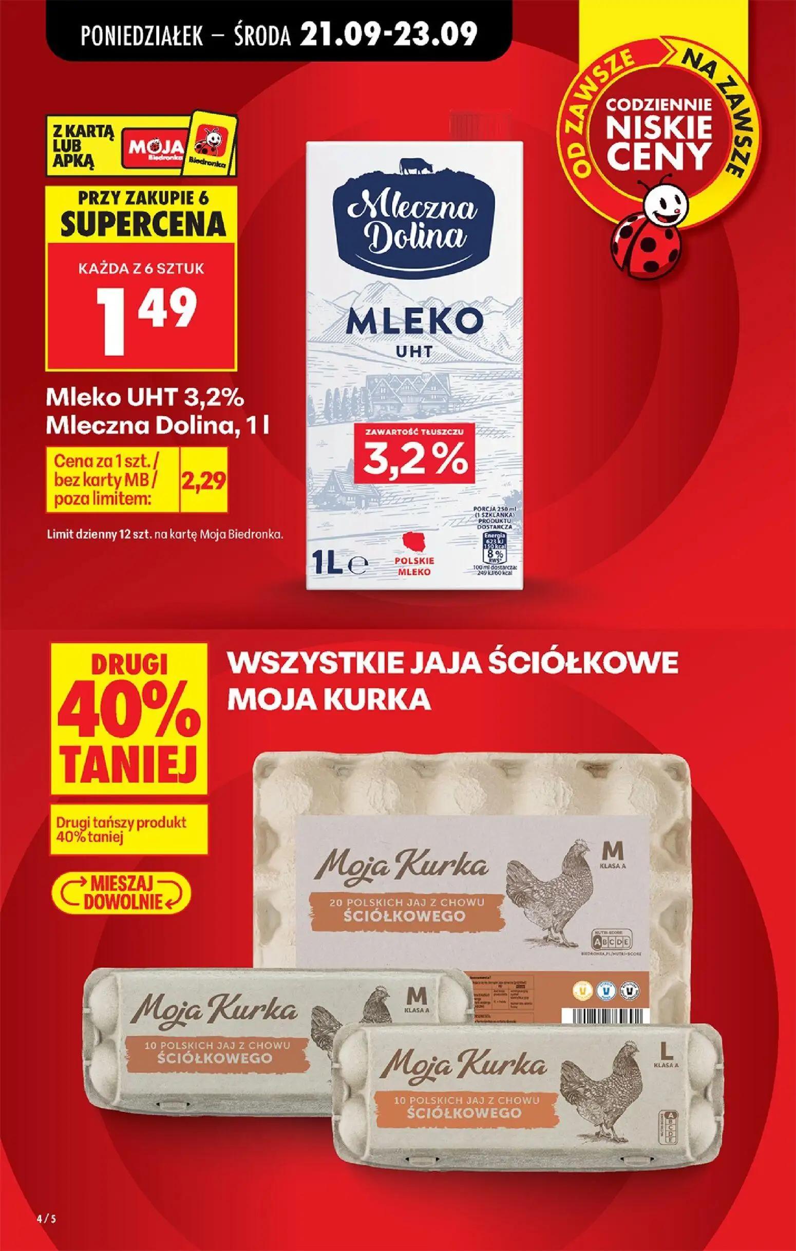 Biedronka gazetka, strona 6 z 101 — Mleko UHT Mleczna Dolina, 1 l