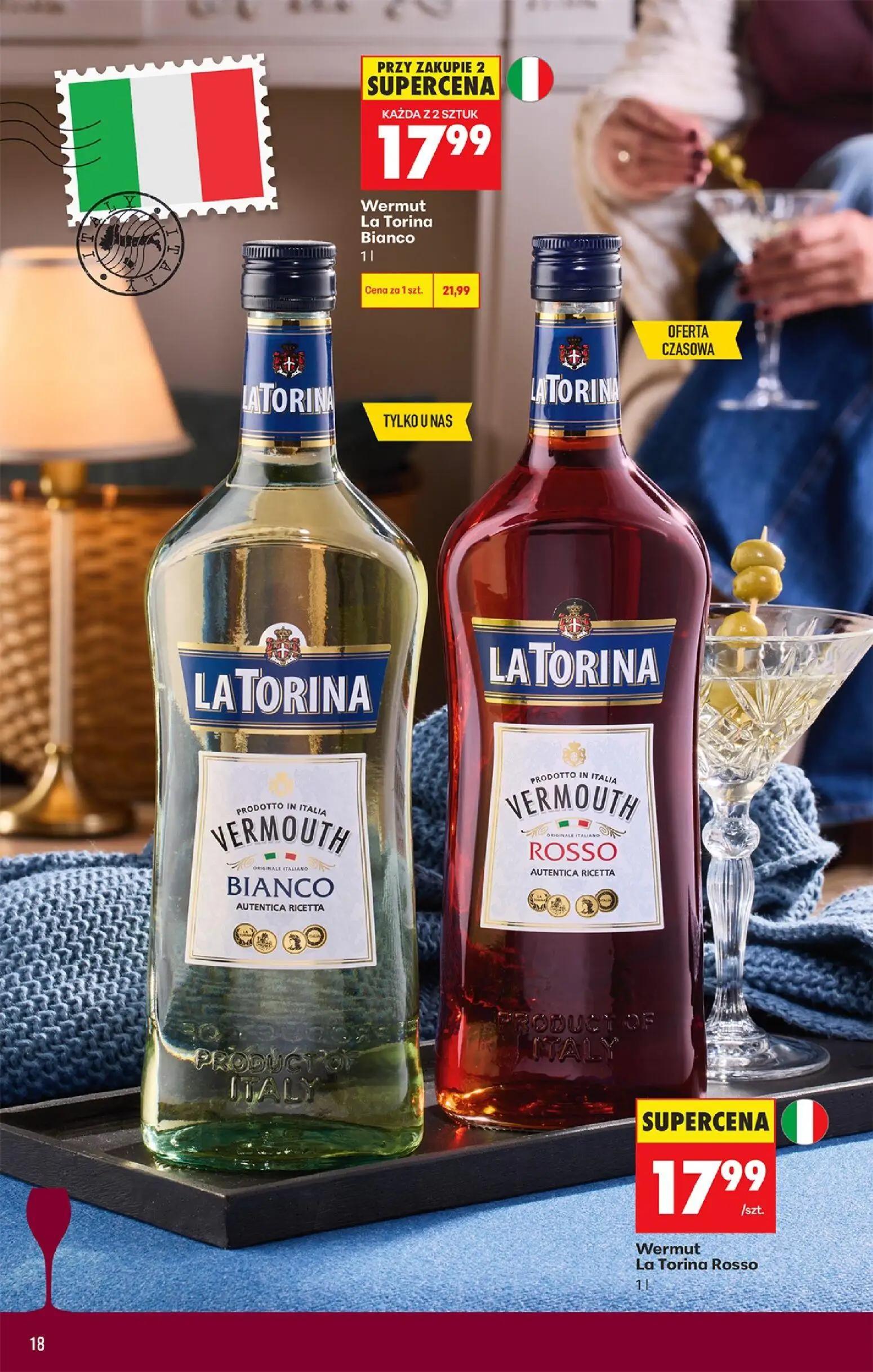 Biedronka gazetka, strona 20 z 38 — Wermut La Torina Bianco, Wermut La Torina Rosso