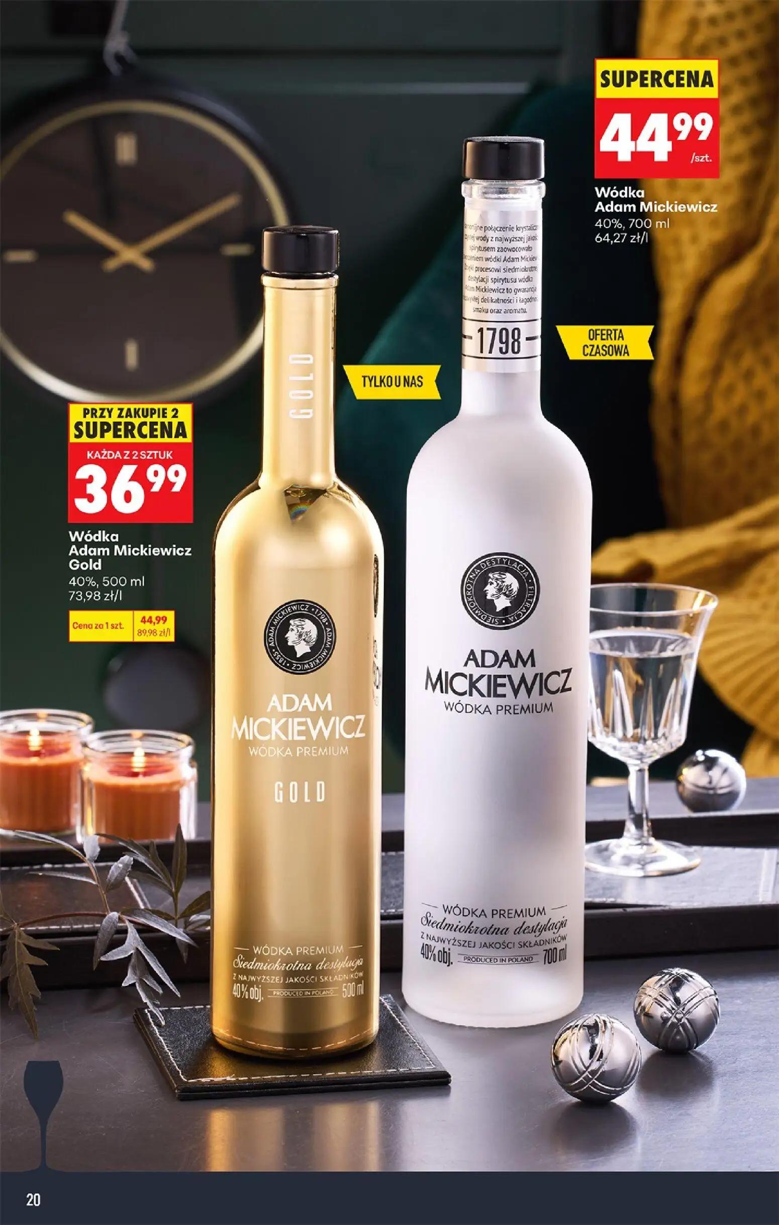 Biedronka gazetka, strona 22 z 38 — Wódka Adam Mickiewicz Gold, Wódka Adam Mickiewicz