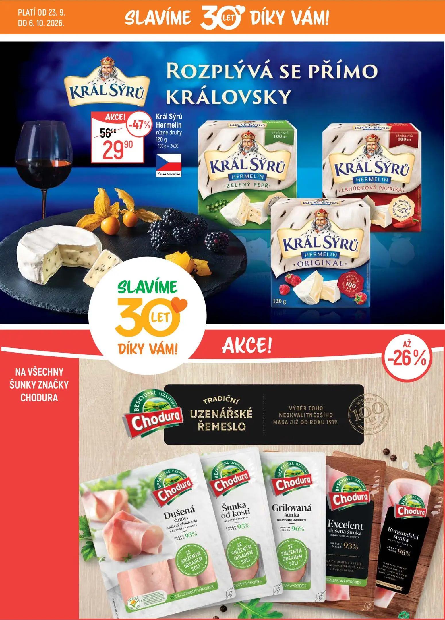 GLOBUS leták, strana 15 z 51 — Král Sýrů Hermelín různé druhy
