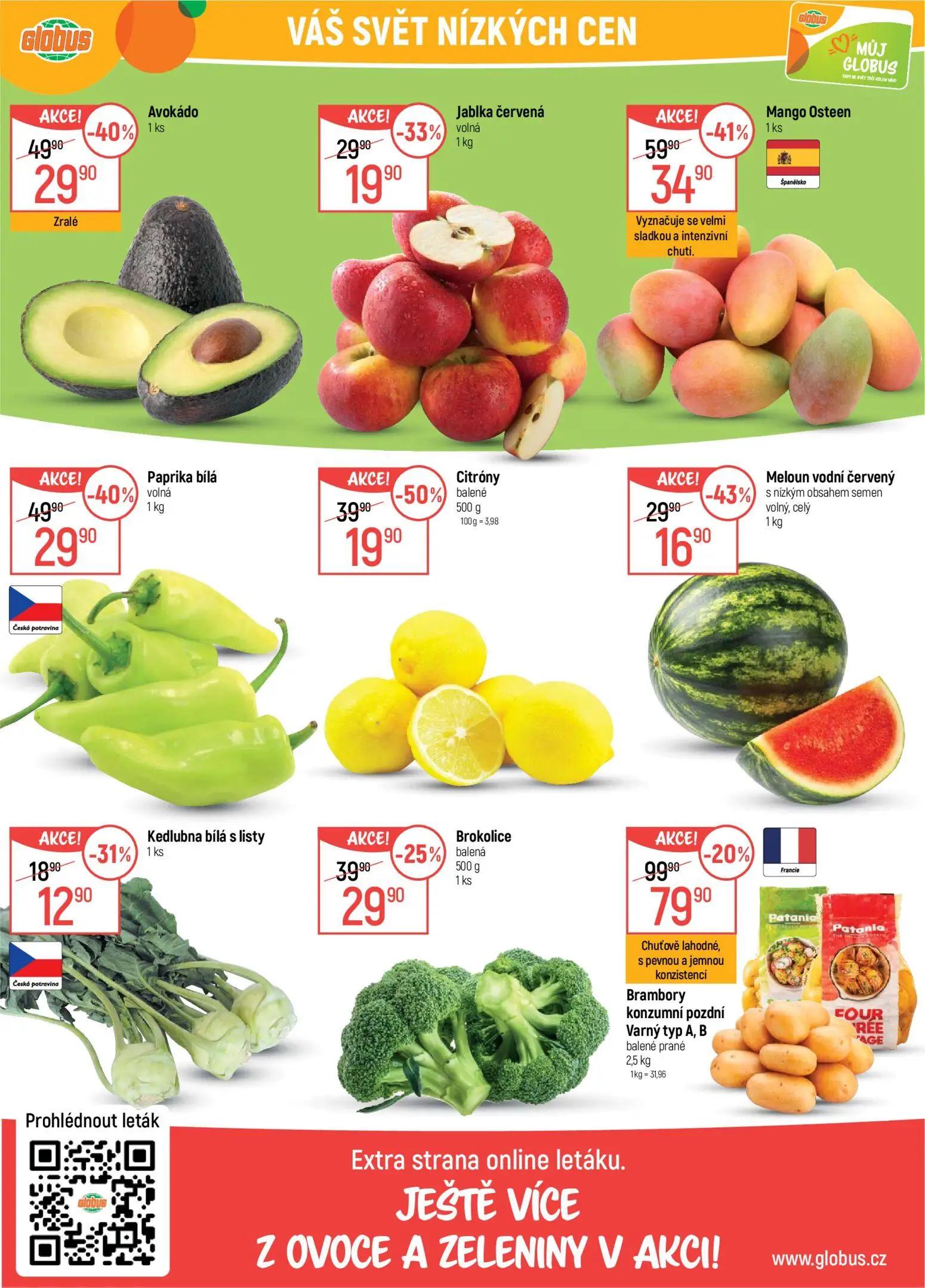 GLOBUS leták, strana 20 z 51 — Mango Osteen, Avokádo, Paprika bílá volná