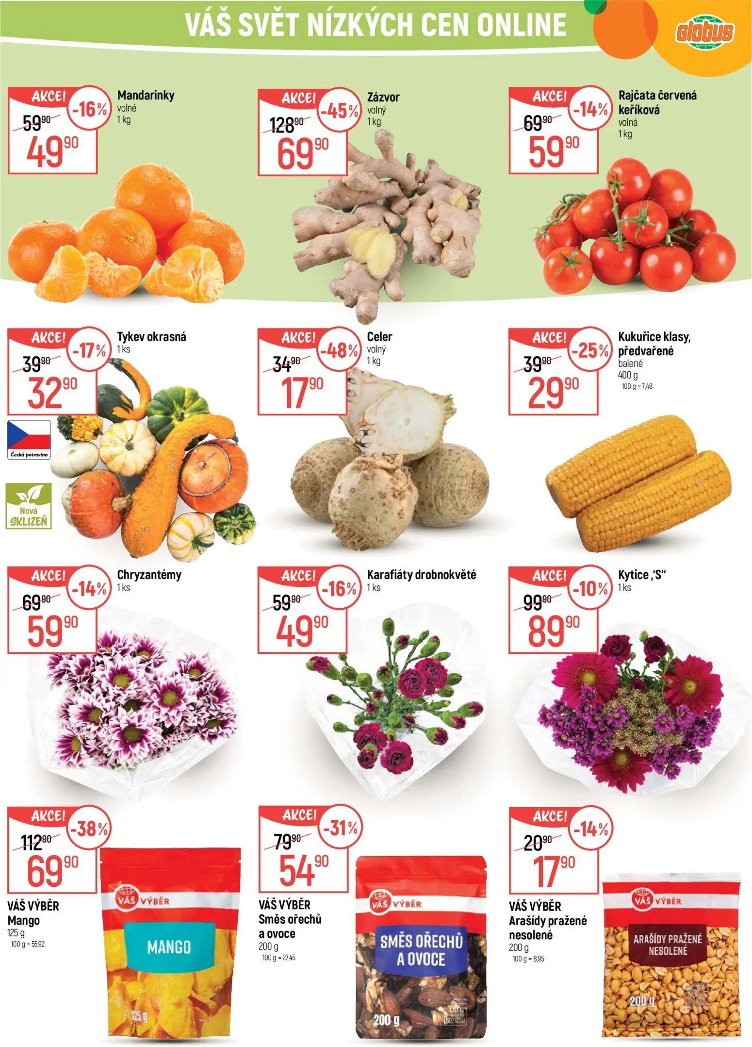 GLOBUS leták, strana 21 z 51 — Zázvor, VÁŠ VÝBĚR Mango, VÁŠ VÝBĚR Směs ořechů a ovoce