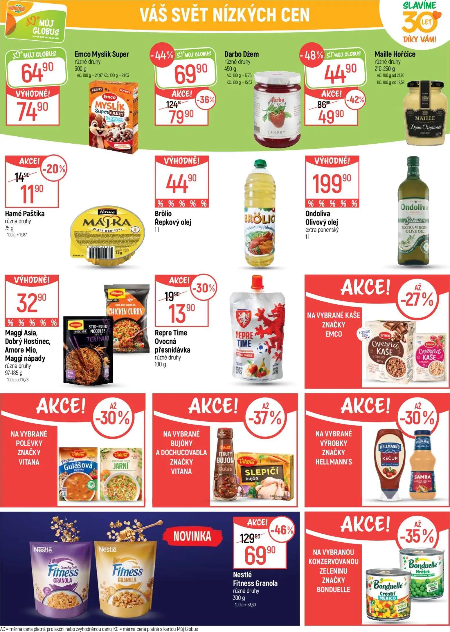 GLOBUS leták, strana 27 z 51 — Nestlé Fitness Granola, Emco Myslík Super, Darbo Džem