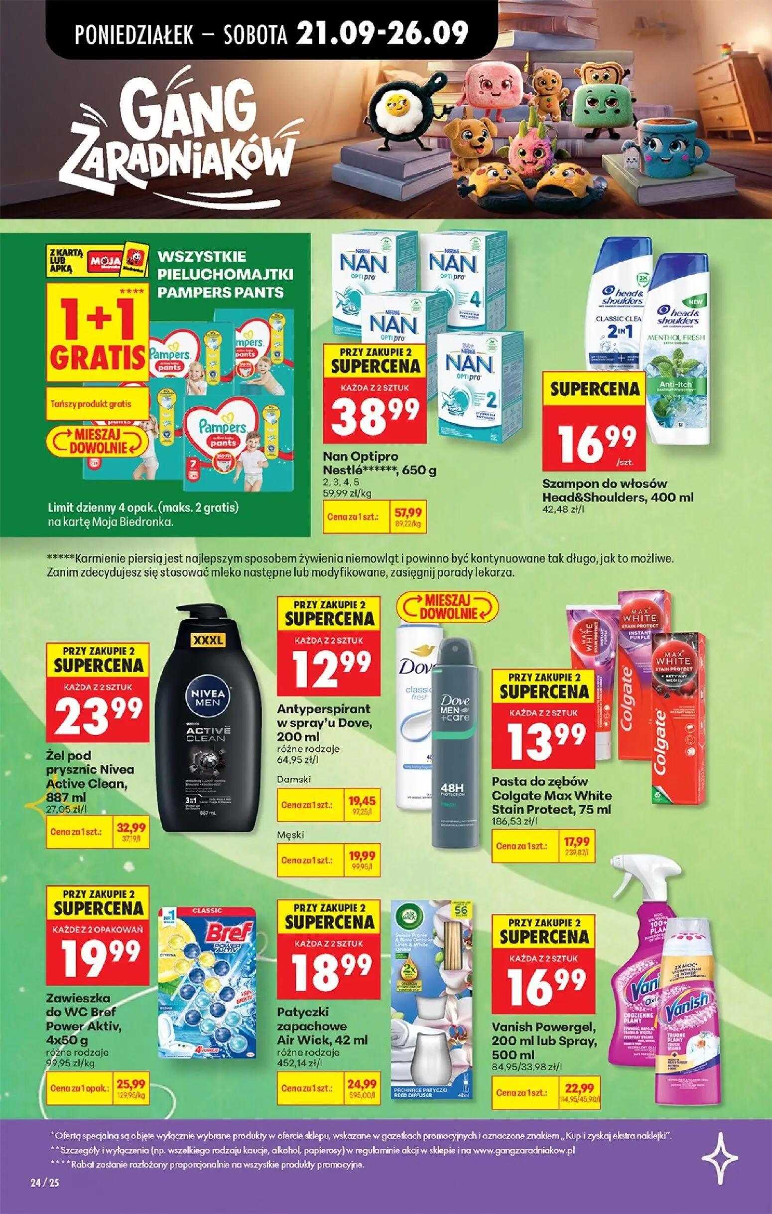Biedronka gazetka, strona 32 z 101 — Nan Optipro Nestlé, Żel pod prysznic Nivea Active Clean, Antyperspirant w spray'u Dove,…