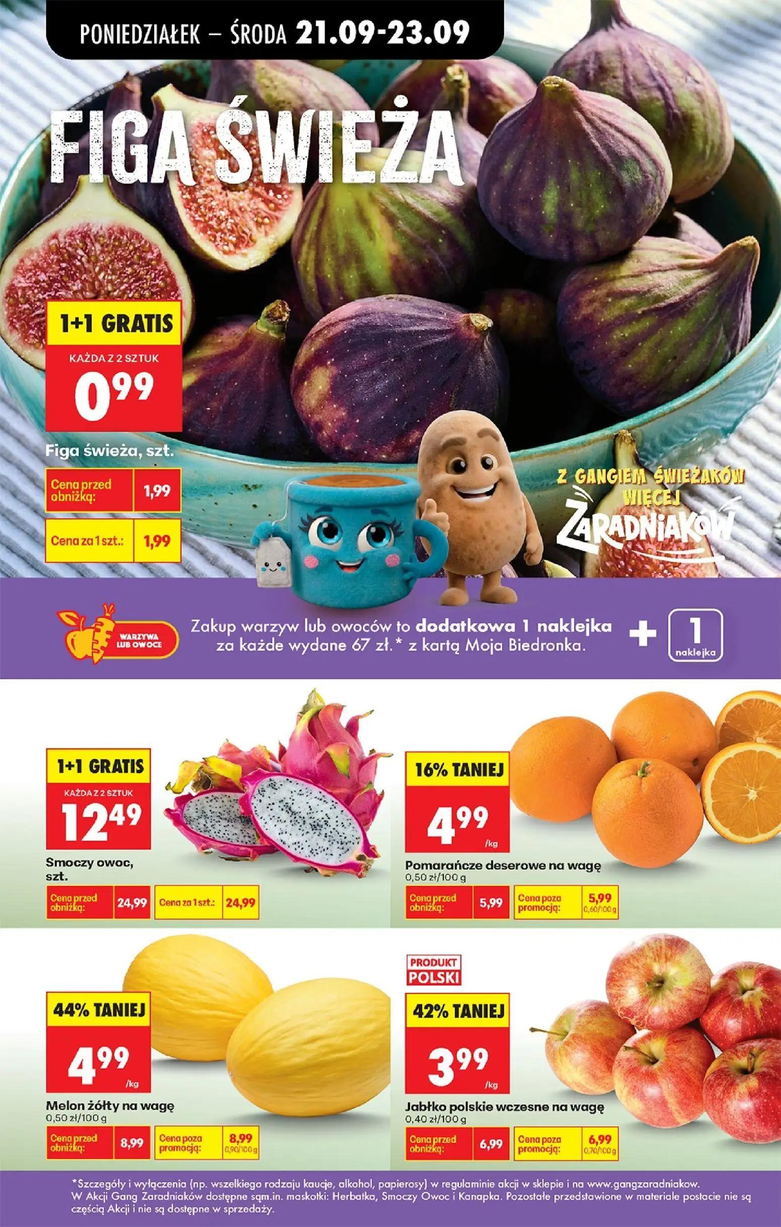Biedronka gazetka, strona 34 z 101 — Smoczy owoc, Melon żółty, Jabłko polskie wczesne