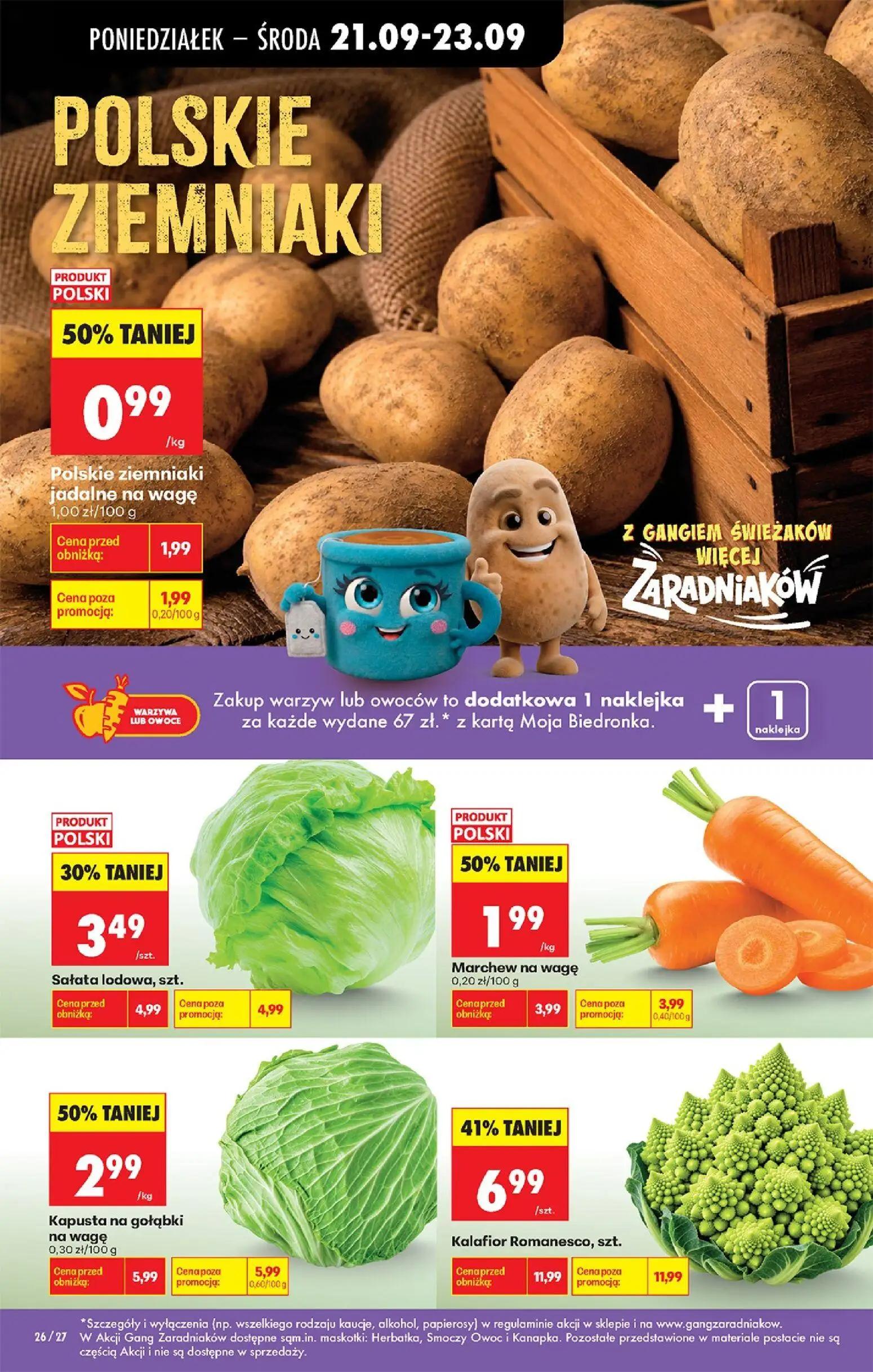 Biedronka gazetka, strona 36 z 101 — Kalafior Romanesco, Kapusta na gołąbki, Marchew na wagę