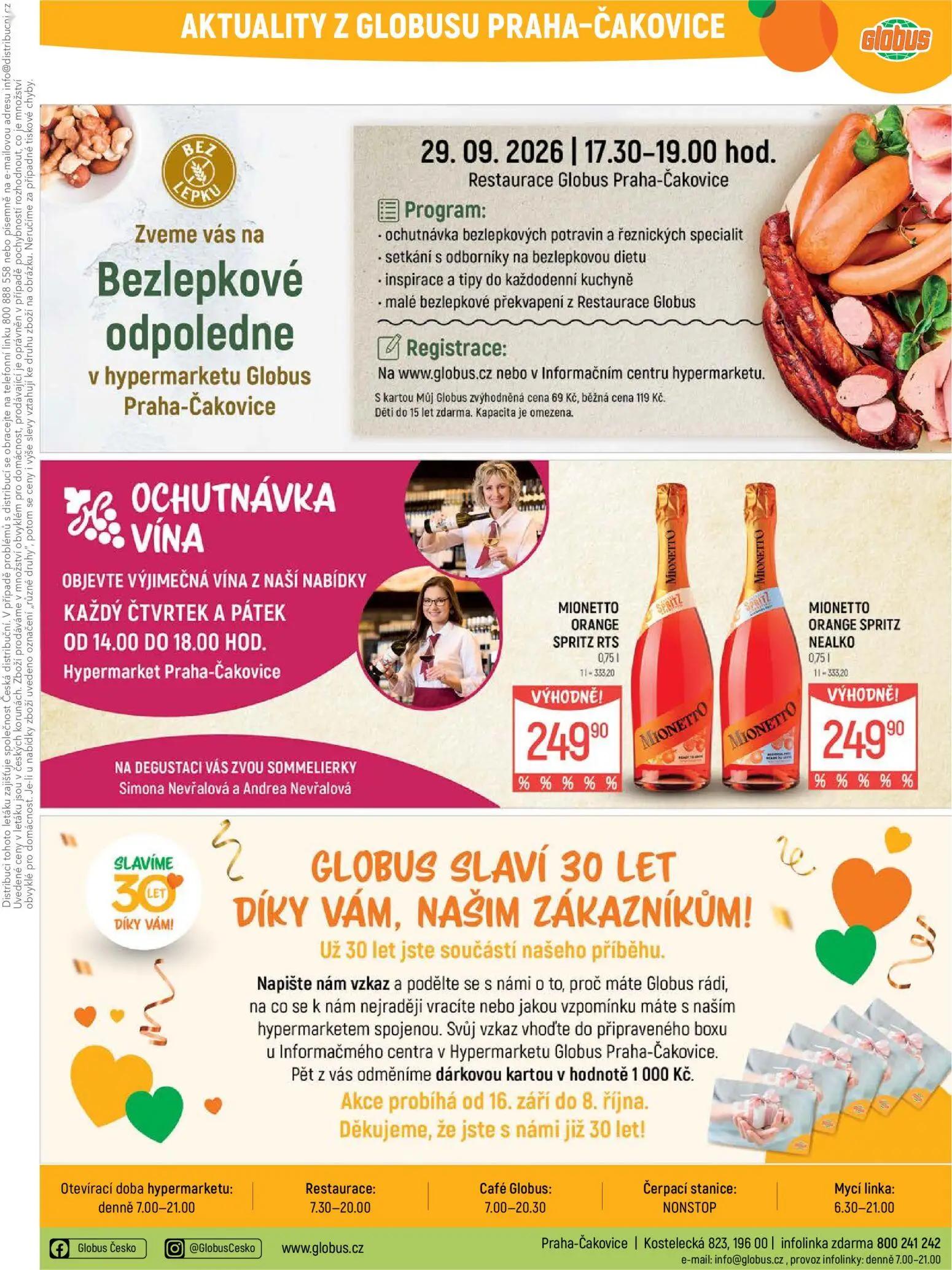 GLOBUS leták, strana 43 z 51 — MIONETTO ORANGE SPRITZ RTS, MIONETTO ORANGE SPRITZ NEALKO