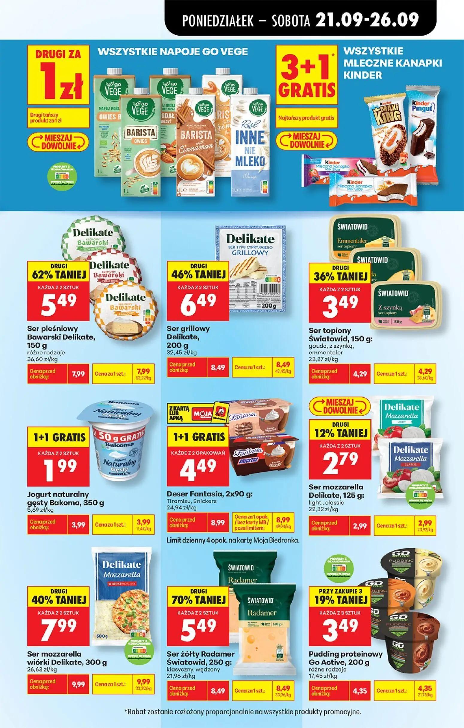 Biedronka gazetka, strona 55 z 101 — Ser żółty Radamer Światowid, Ser pleśniowy Bawarski Delikate, Ser grillowy Delikate