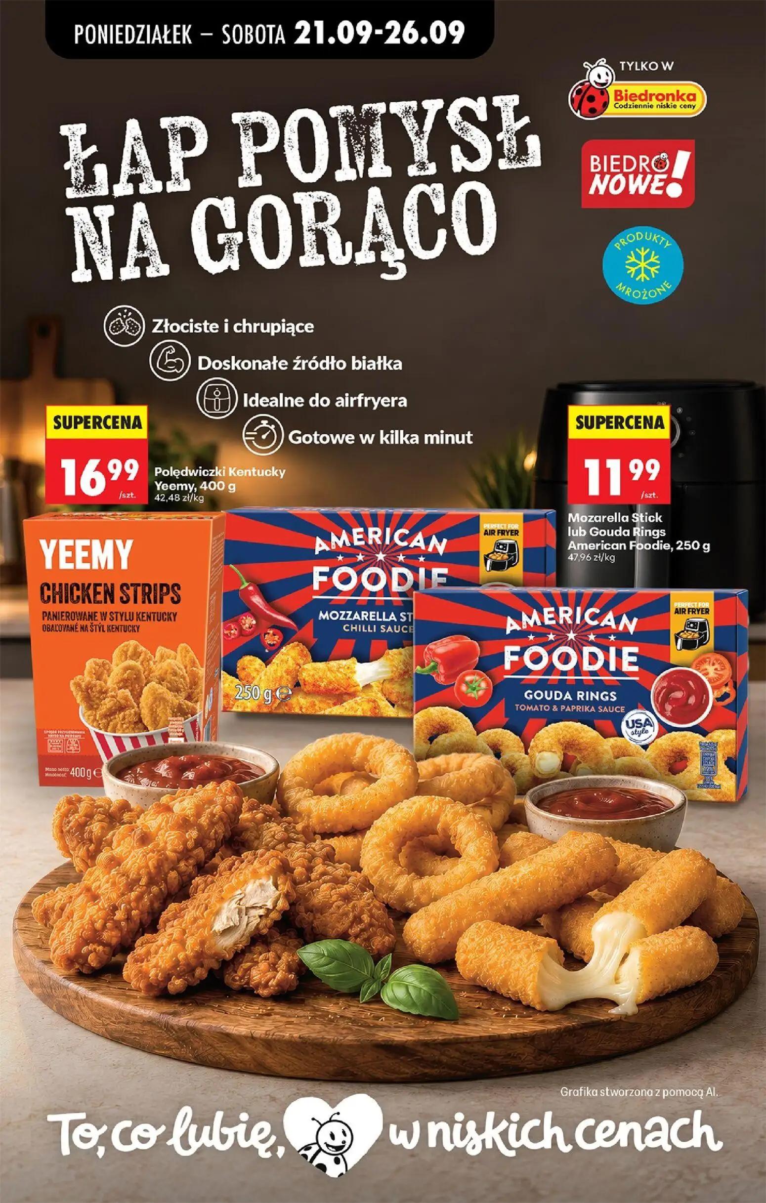 Biedronka gazetka, strona 68 z 101 — Polędwiczki Kentucky Yeemy, Mozarella Stick lub Gouda Rings American Foodie