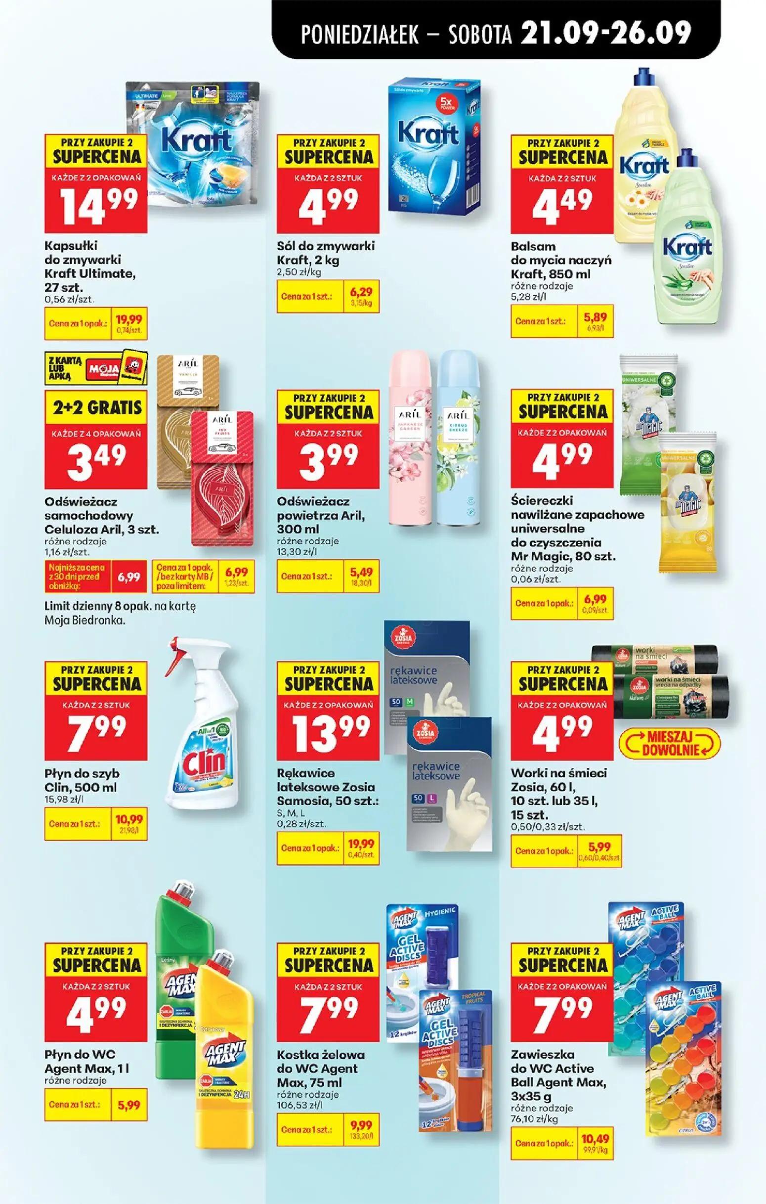 Biedronka gazetka, strona 93 z 101 — Rękawice lateksowe Zosia Samosia, 50 szt., Kapsułki do zmywarki Kraft Ultimate, 27 szt.…