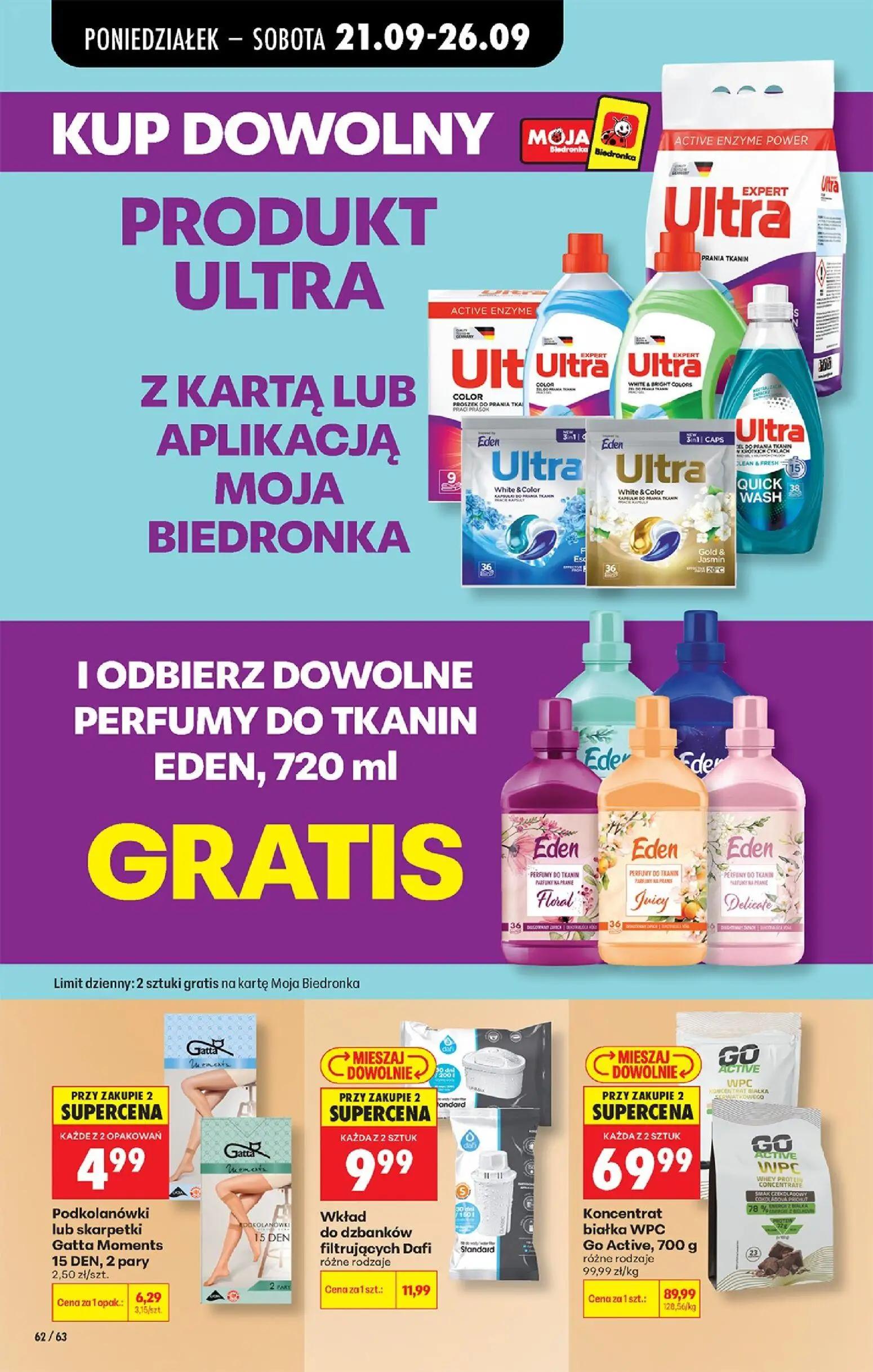 Biedronka gazetka, strona 94 z 101 — Koncentrat białka WPC Go Active, Wkład do dzbanków filtrujących Dafi, Podkolanówki lub …