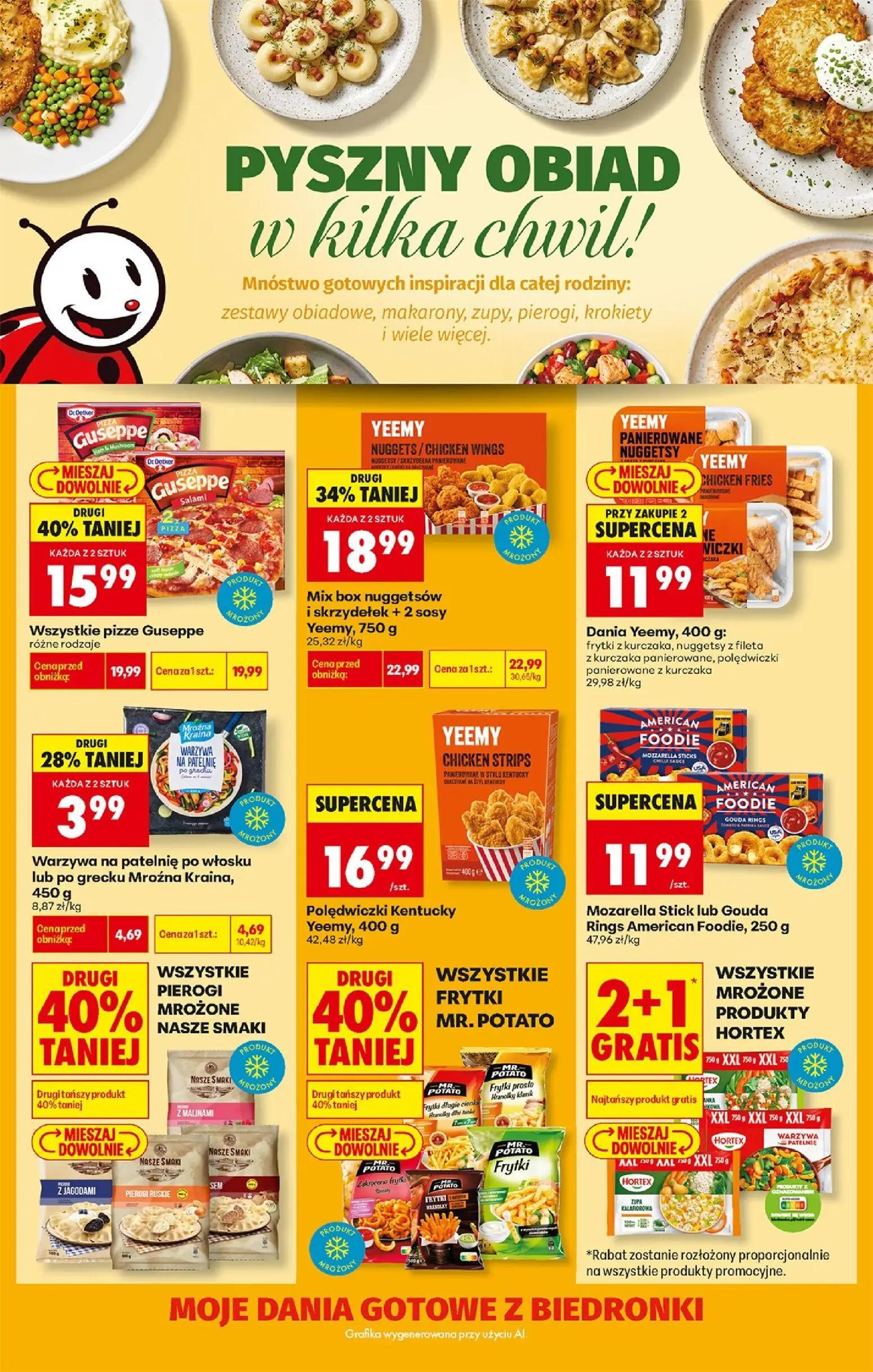 Biedronka gazetka, strona 5 z 5 — Wszystkie pizze Guseppe, Mix box nuggetsów i skrzydełek + 2 sosy Yeemy, Warzywa na patelni…